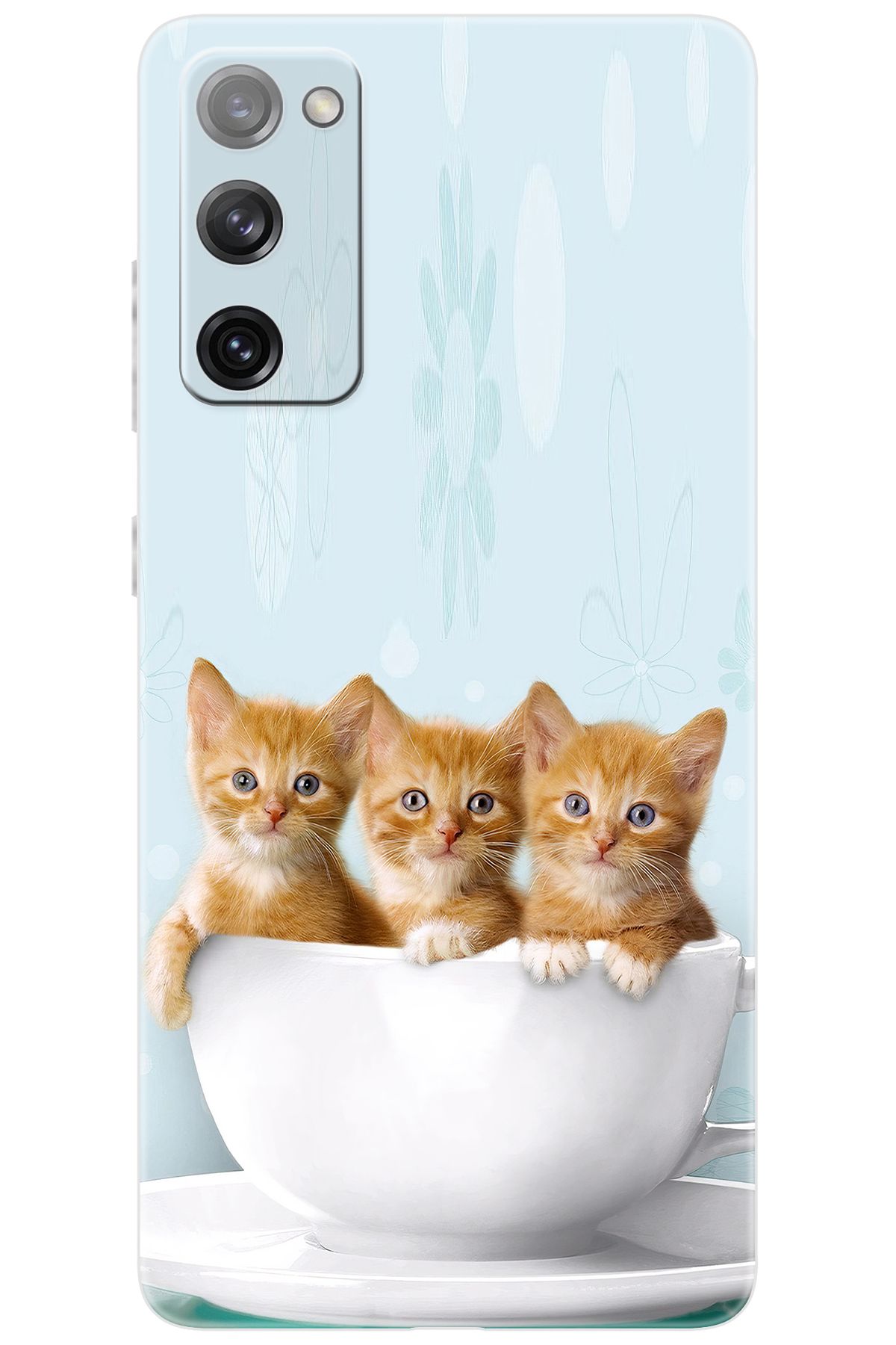 Ceppare Samsung Galaxy S20 FE (SM-G780G) Uyumlu Kılıf Desen Baskılı Silikon Yavru Kediler STK:194 CP-1RFXvfK