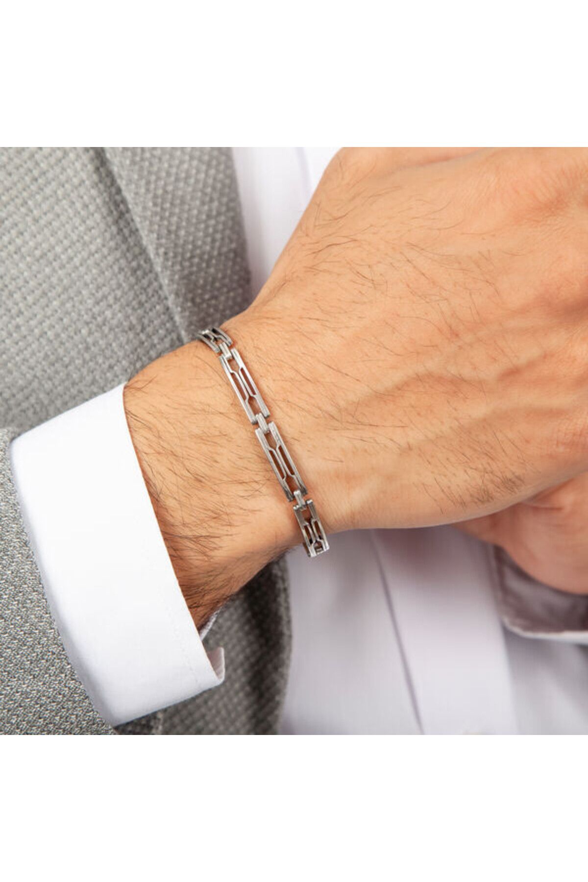 shop Oksitli 925 Ayar Gümüş Erkek Bileklik