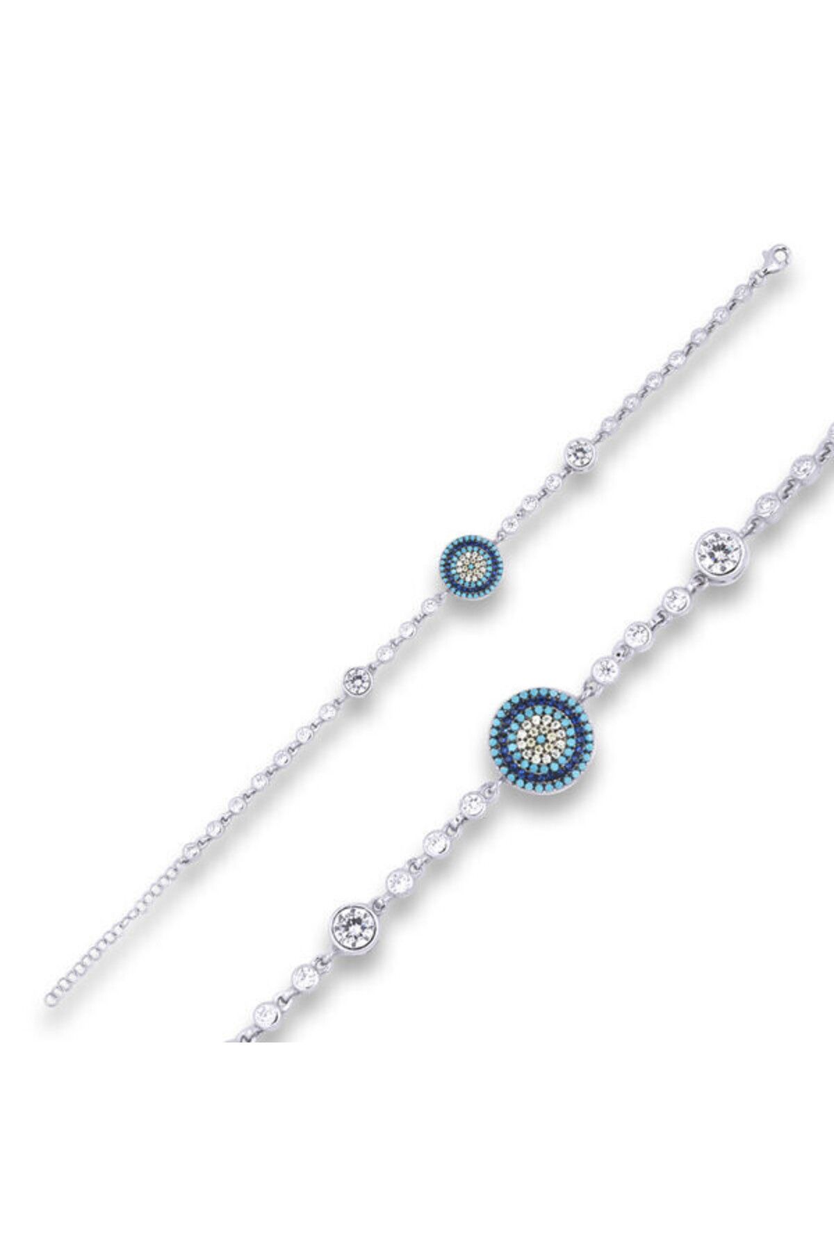 shop Nazar Boncuklu 925 Ayar Gümüş Bileklik