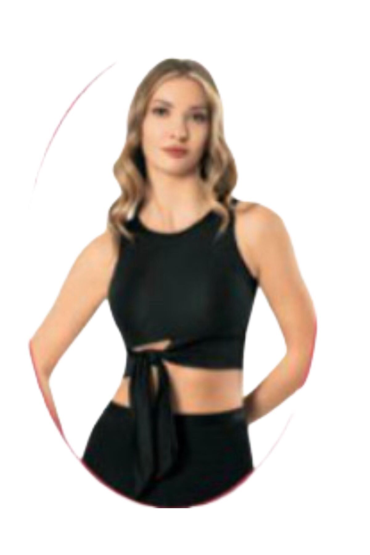 Lüx Wood 8153 KADIN PEDLİ CROP ASKILLI