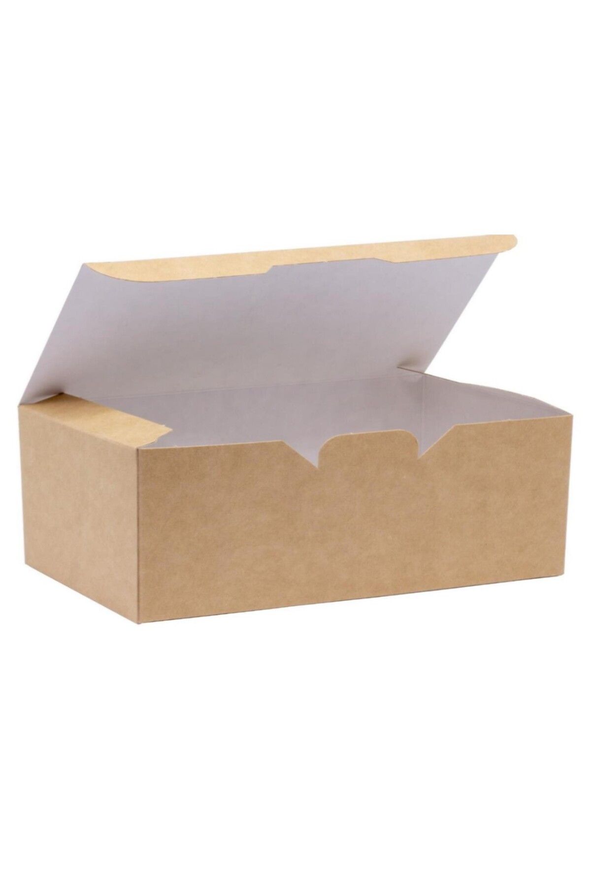 Murty99 Natural Kraft Soğan Halkası/Nugget Kutusu Büyük Boy 12x22x8 Cm 500 Adet