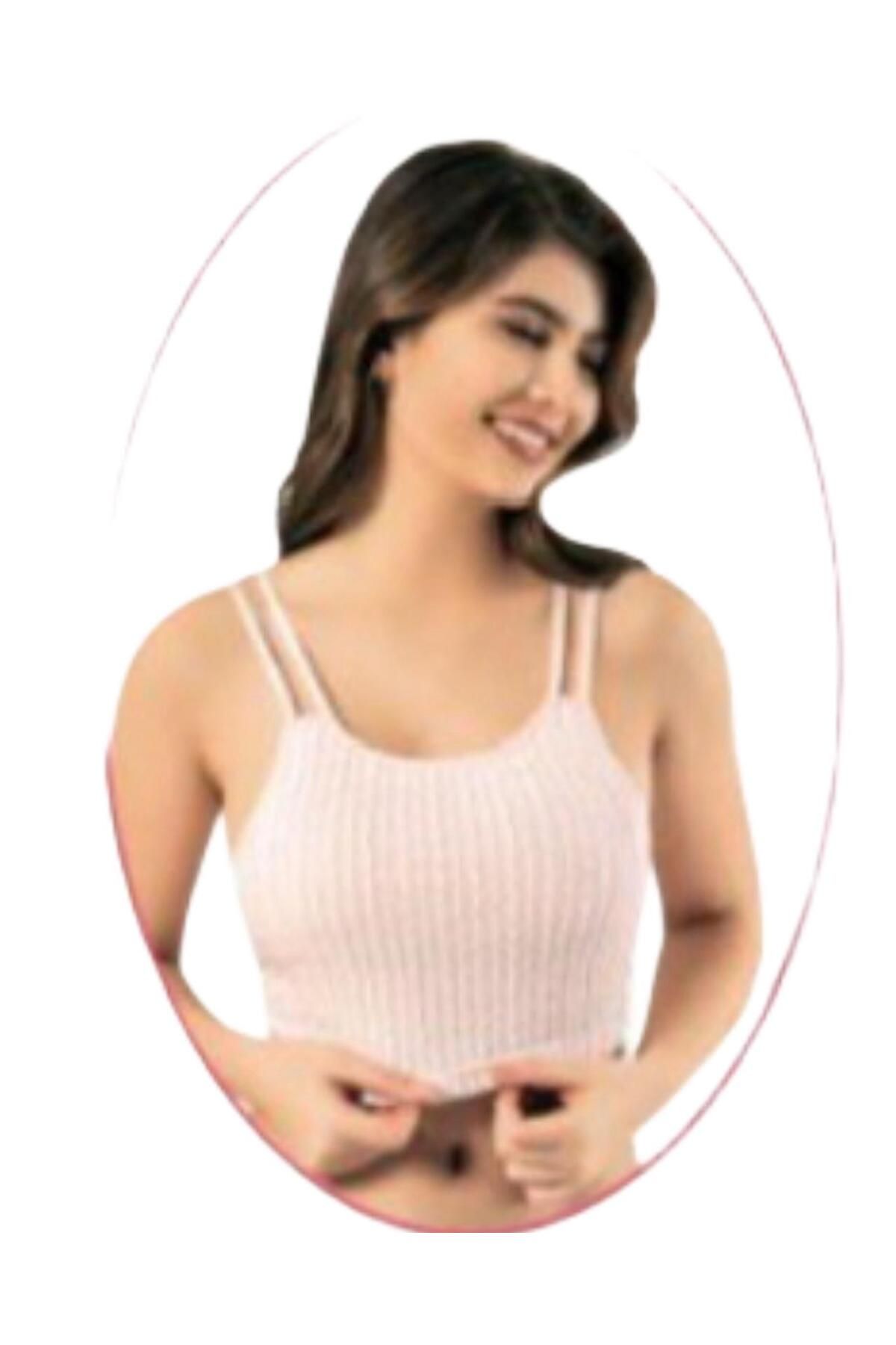 Lüx Wood 8136 KADIN PEDLİ CROP ASKILLI