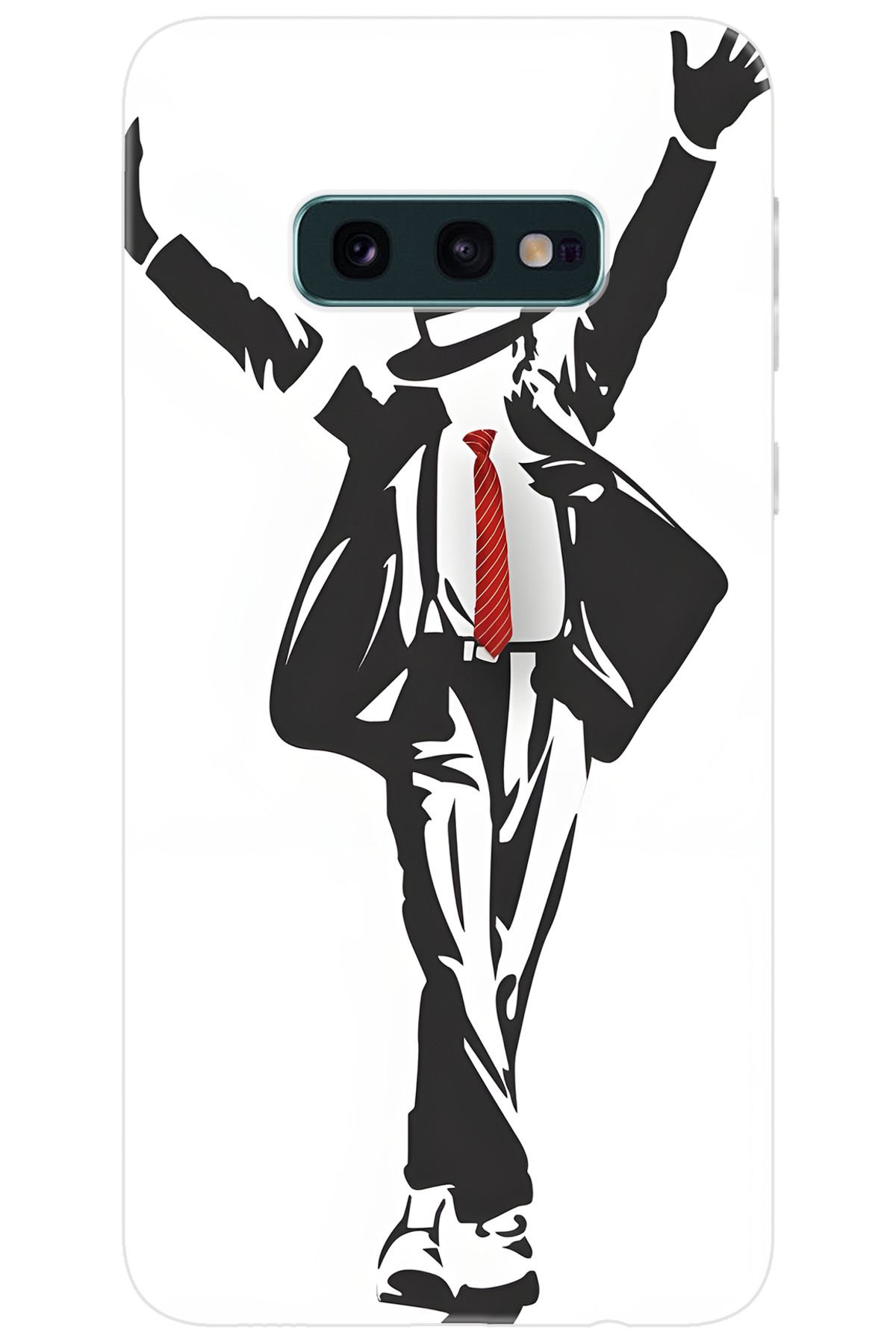 Ceppare Samsung Galaxy S10E (SM-G970F) Uyumlu Kılıf Desen Baskılı Silikon Michael Jackson STK:705 CP-xsmzzLe