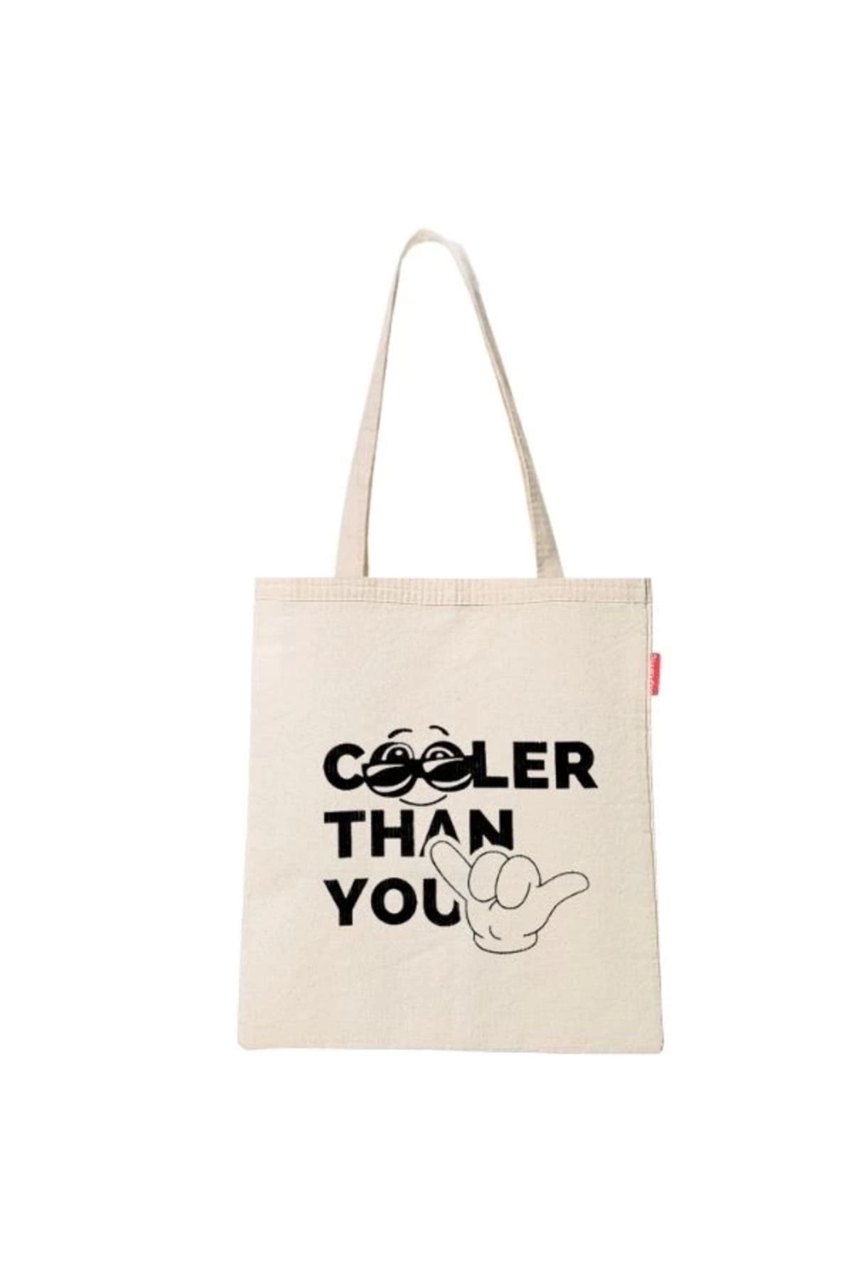 Angoravi Baghashtag Cooler Than You Baskılı Bez Çanta