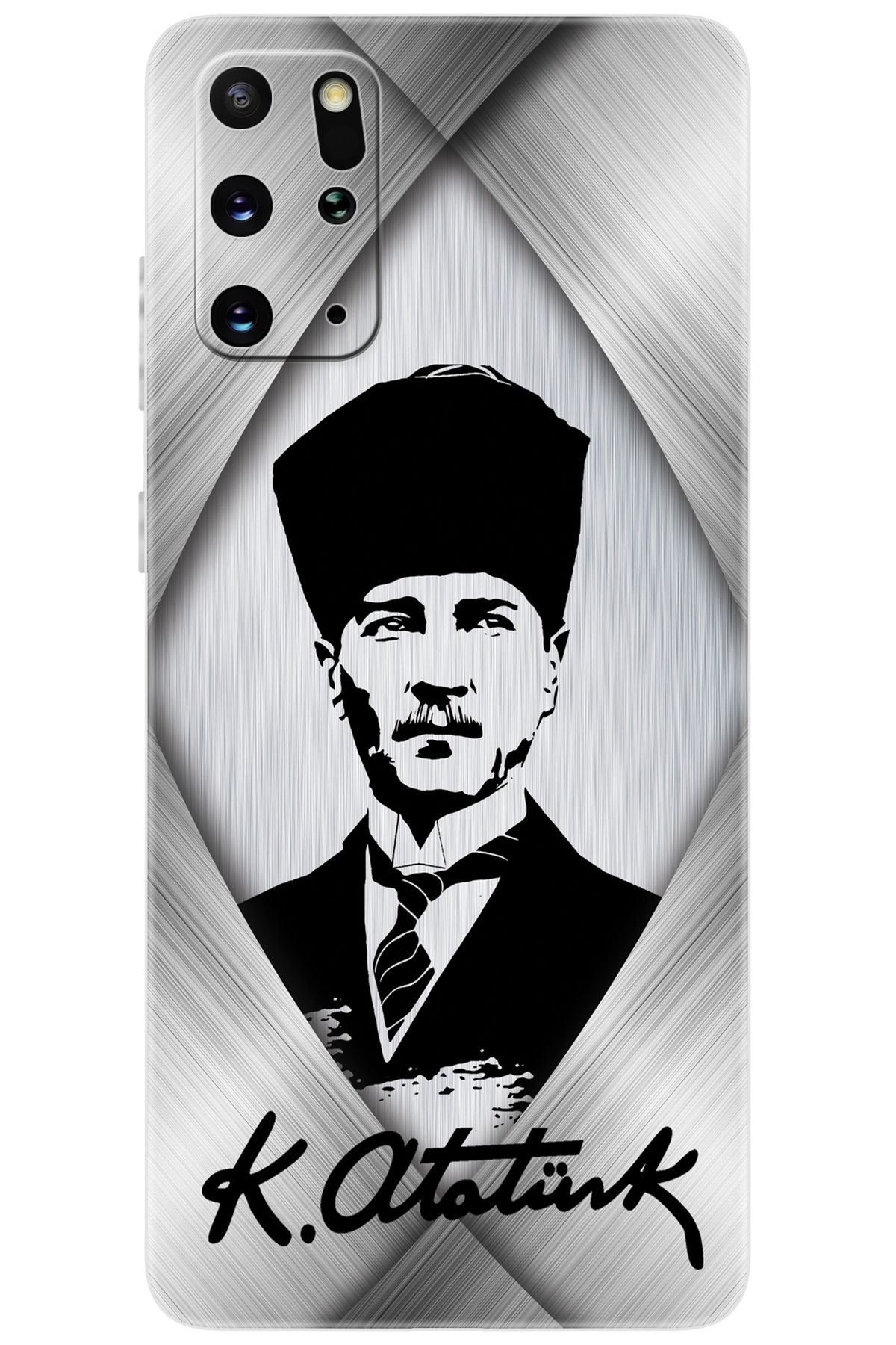 Ceppare Samsung Galaxy S20 PLUS (SM-G985F) Uyumlu Kılıf Desenli Silikon Atatürk Tasarım STK:402 CP-fKGFu5M