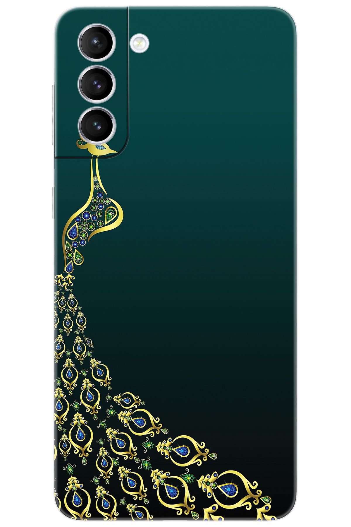 Ceppare Samsung Galaxy S21 PLUS (SM-G996B) Uyumlu Kılıf Desen Baskılı Silikon Tavus Kuşu STK:540 CP-CAPiAGm