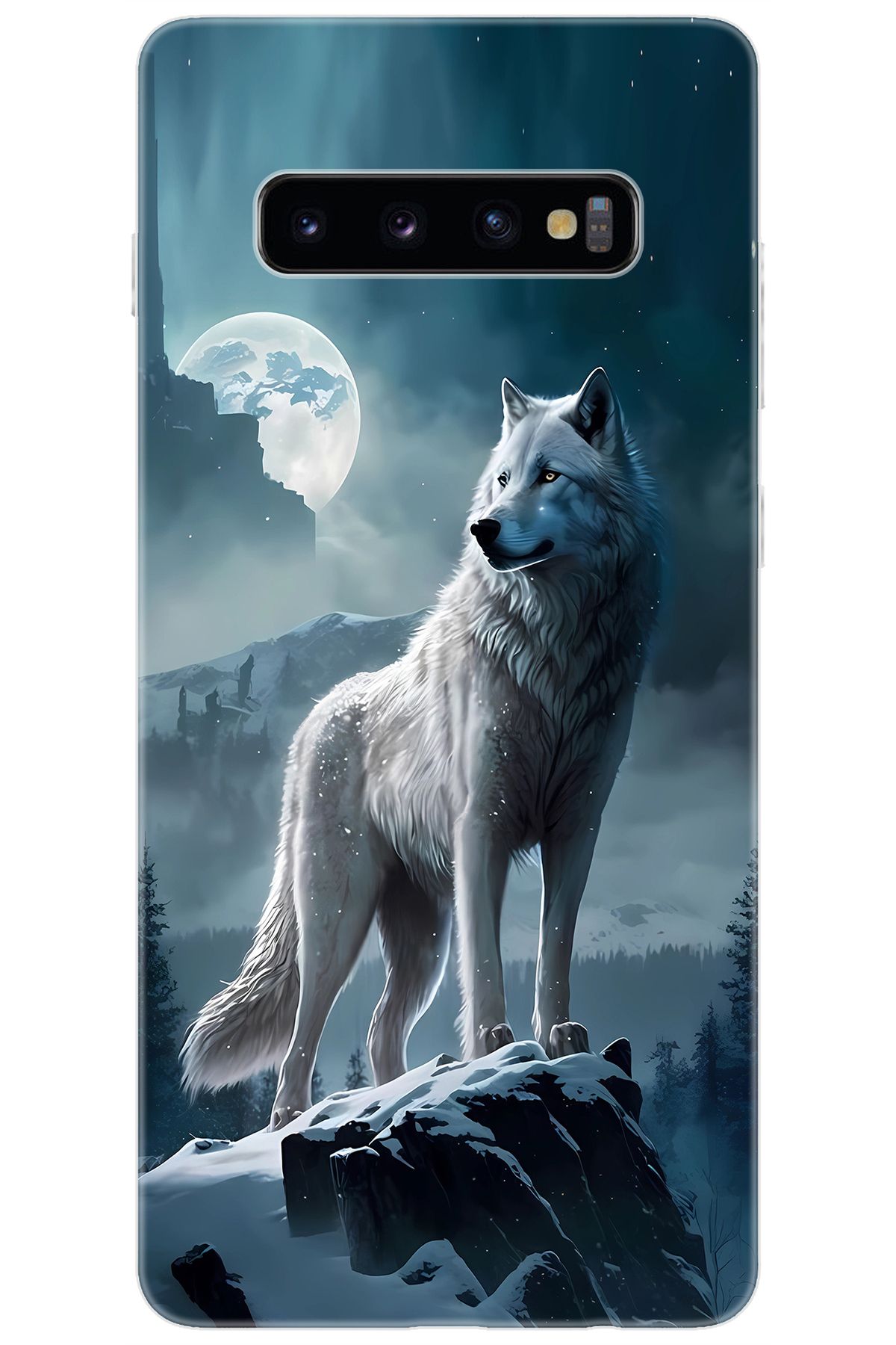 Ceppare Samsung Galaxy S10 PLUS (SM-G975F) Uyumlu Kılıf Desen Baskılı Silikon Kurt STK:683 CP-M2rXErh
