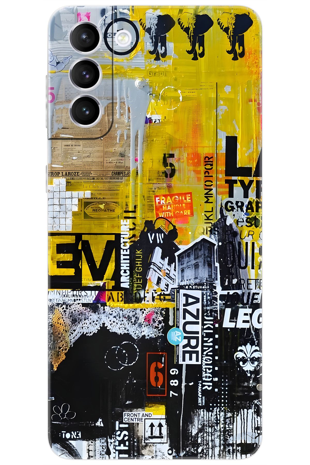 Ceppare Samsung Galaxy S21 PLUS (SM-G996B) Uyumlu Kılıf Desen Baskı Silikon Sokak Sanatı STK:706 CP-nI1NJcx