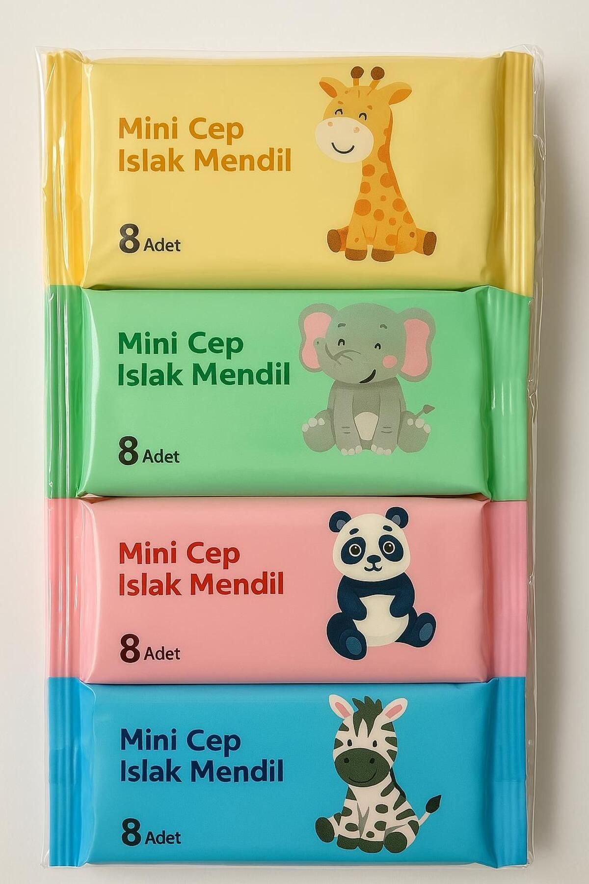 ARVALE 256 Adet ( 32 Paket )Taşınabilir Mini Islak Mendil Taşınabilir Cep Çanta Seyahat Kamp Bebek TemizliK