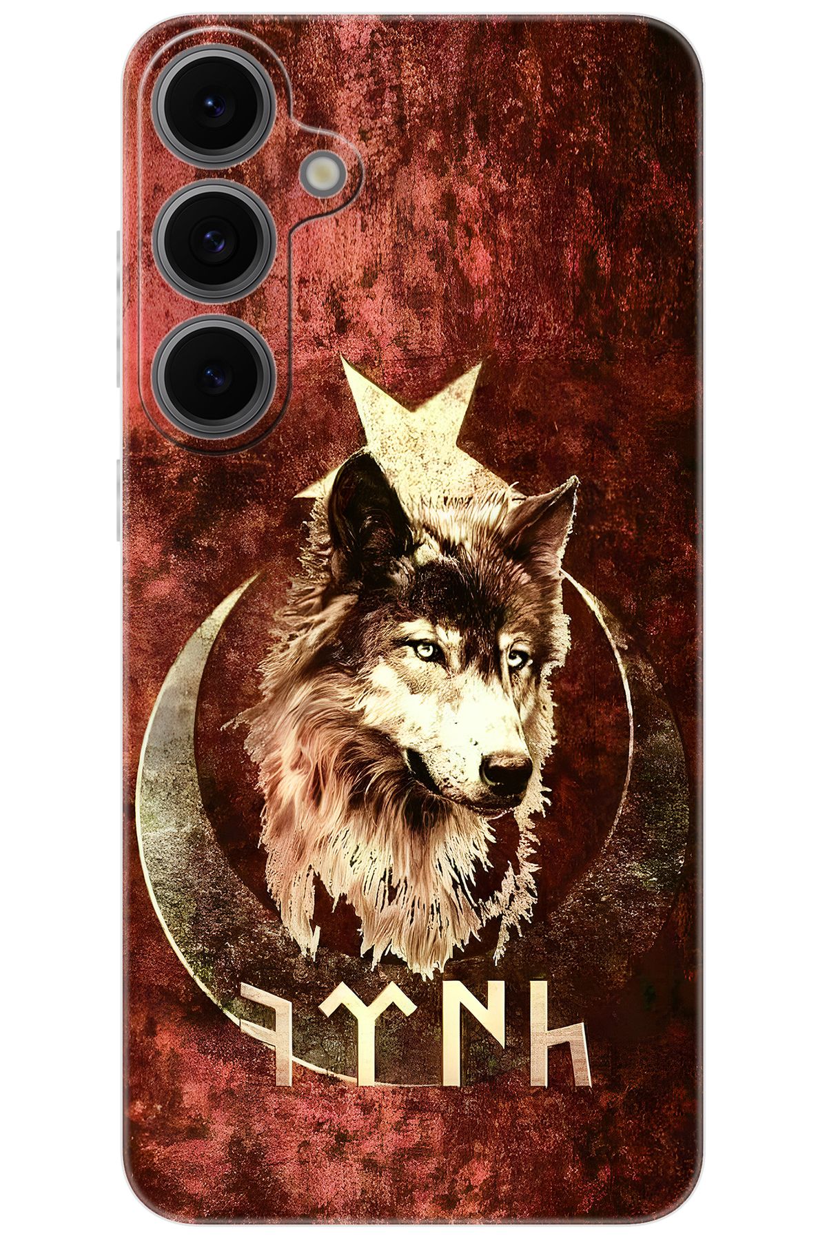 Ceppare Samsung Galaxy S24 FE (SM-S721B) Uyumlu Kılıf Desenli Silikon Kurt ve Göktürkçe STK:385 CP-xpr4XWJ