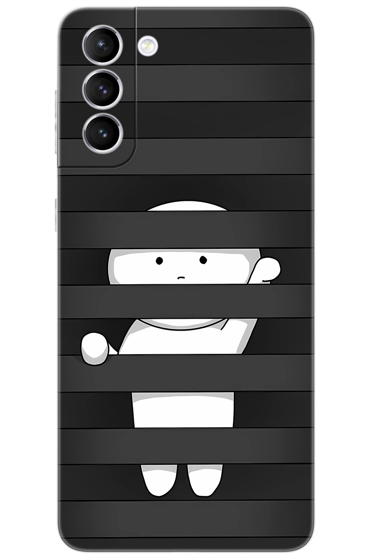 Ceppare Samsung Galaxy S21 PLUS (SM-G996B) Uyumlu Kılıf Desenli Silikon Saklanan Karakter STK:665 CP-ujr40vI
