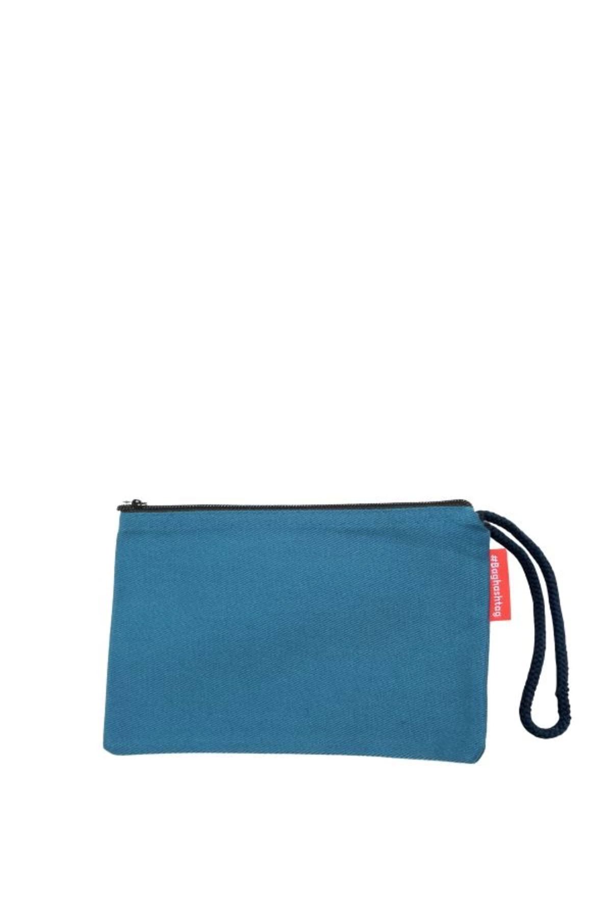 Angoravi Baghashtag Lacivert Clutch Bez Çanta