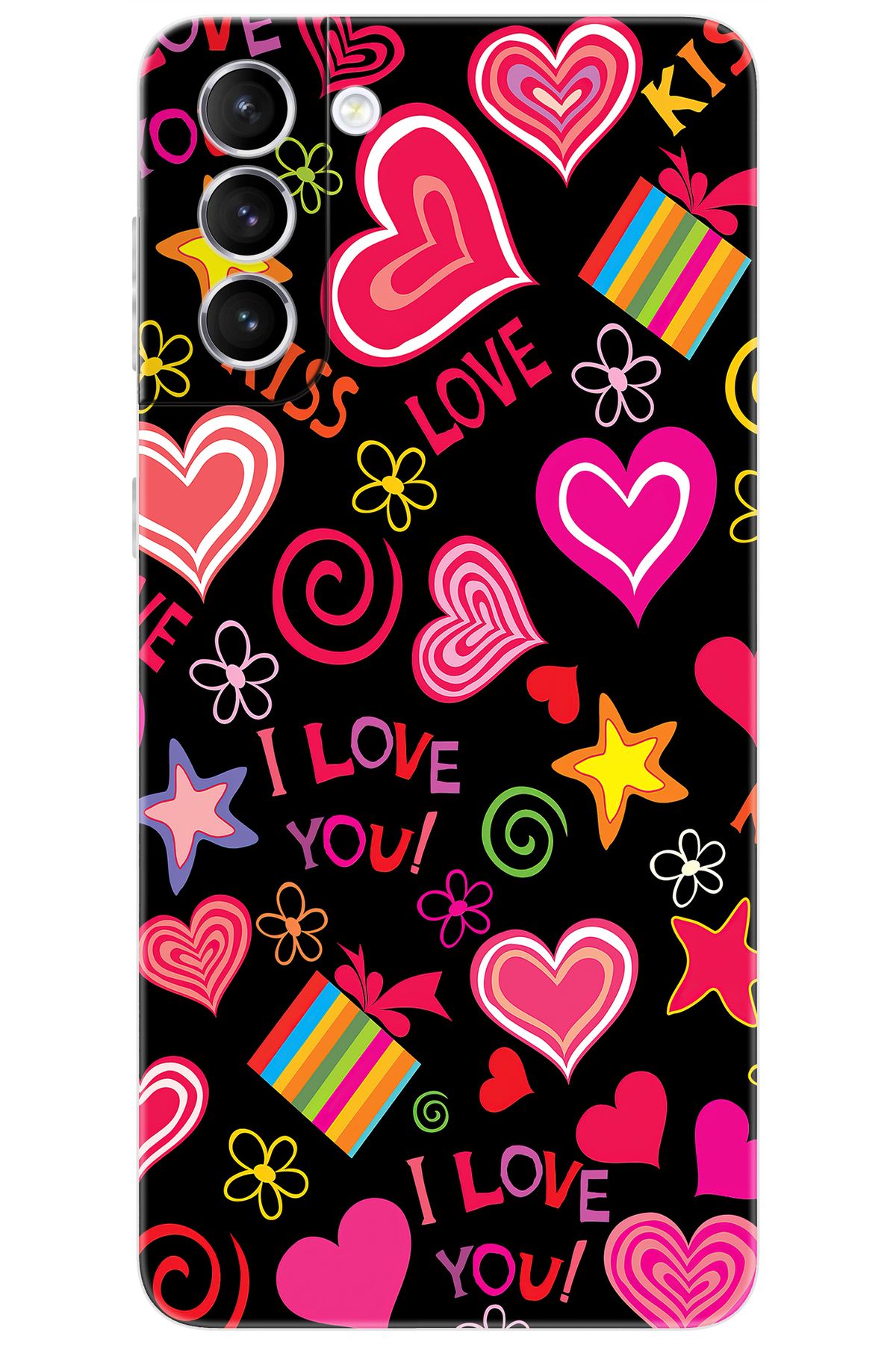 Ceppare Samsung Galaxy S21 PLUS (SM-G996B) Uyumlu Kılıf Desen Baskılı Silikon Kıss Love STK:265 CP-oDQ34To