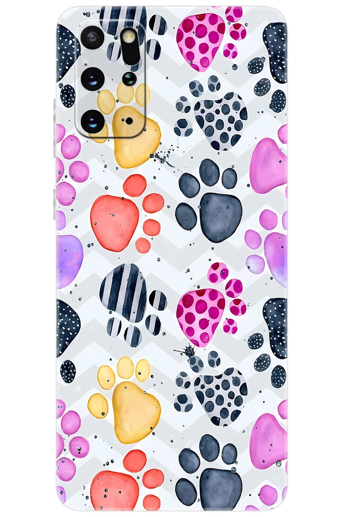 Ceppare Samsung Galaxy S20 PLUS (SM-G985F) Uyumlu Kılıf Desenli Silikon Renkli Patiler STK:670 CP-UYhVO8Q