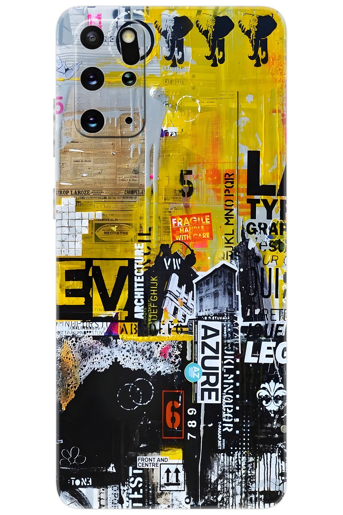 Ceppare Samsung Galaxy S20 PLUS (SM-G985F) Uyumlu Kılıf Desen Baskı Silikon Sokak Sanatı STK:706 CP-6aB371Z