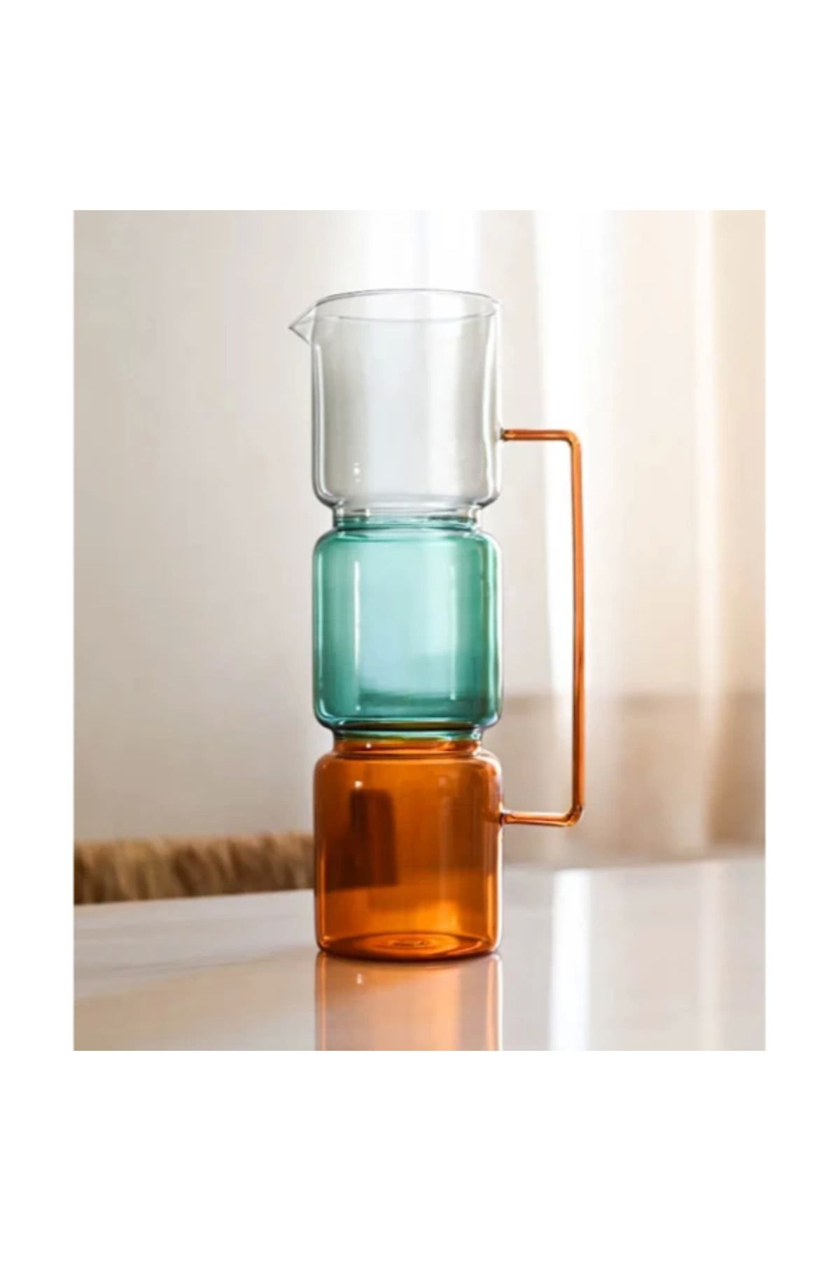 MELFSHOP 1670 ml Renkli Cam Sürahi