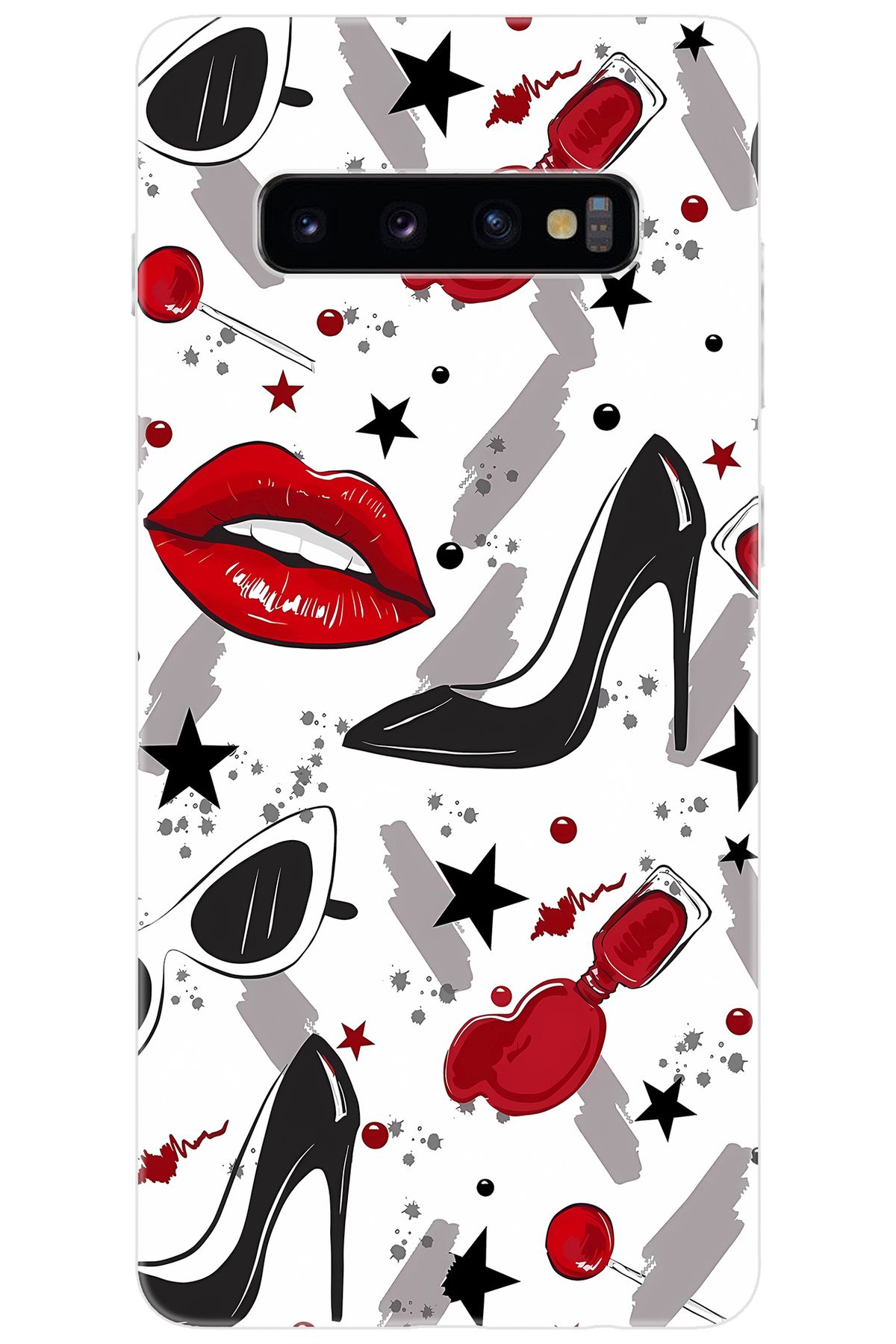 Ceppare Samsung Galaxy S10 PLUS (SM-G975F) Uyumlu Kılıf Desenli Silikon Fashion Design STK:676 CP-GJHgx9Z