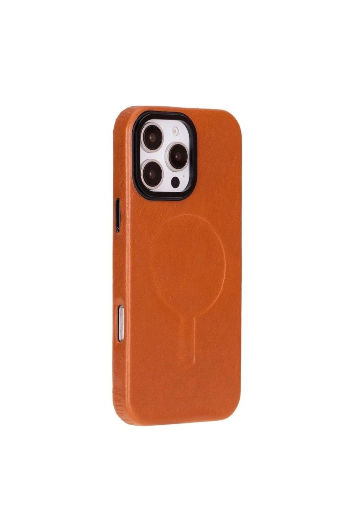 Angoravi Apple iPhone 16 Pro Max uyumlu, Hakiki Deri, El Yapımı Kılıf, Gölgeli Taba