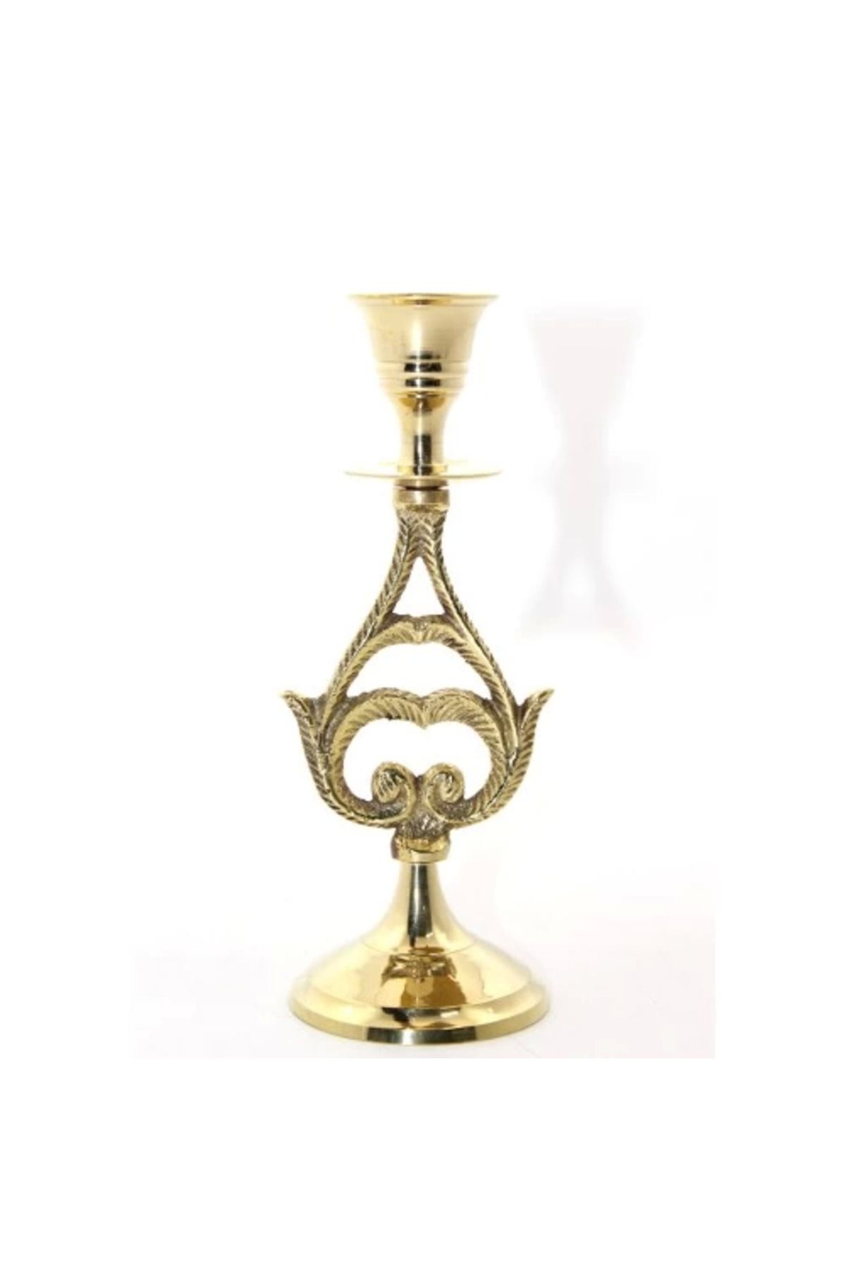 MELFSHOP Tekli Pirinç Şamdan Model 6