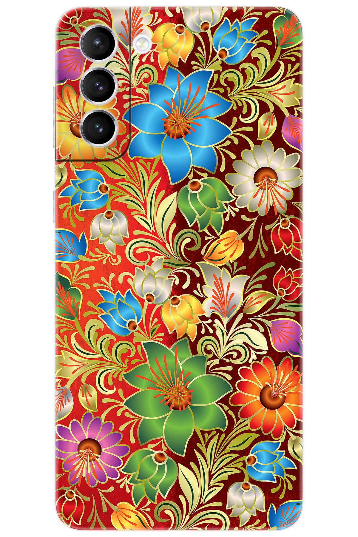 Ceppare Samsung Galaxy S21 PLUS (SM-G996B) Uyumlu Kılıf Desenli Silikon Çiçekler Serisi STK:532 CP-vdNWS6N