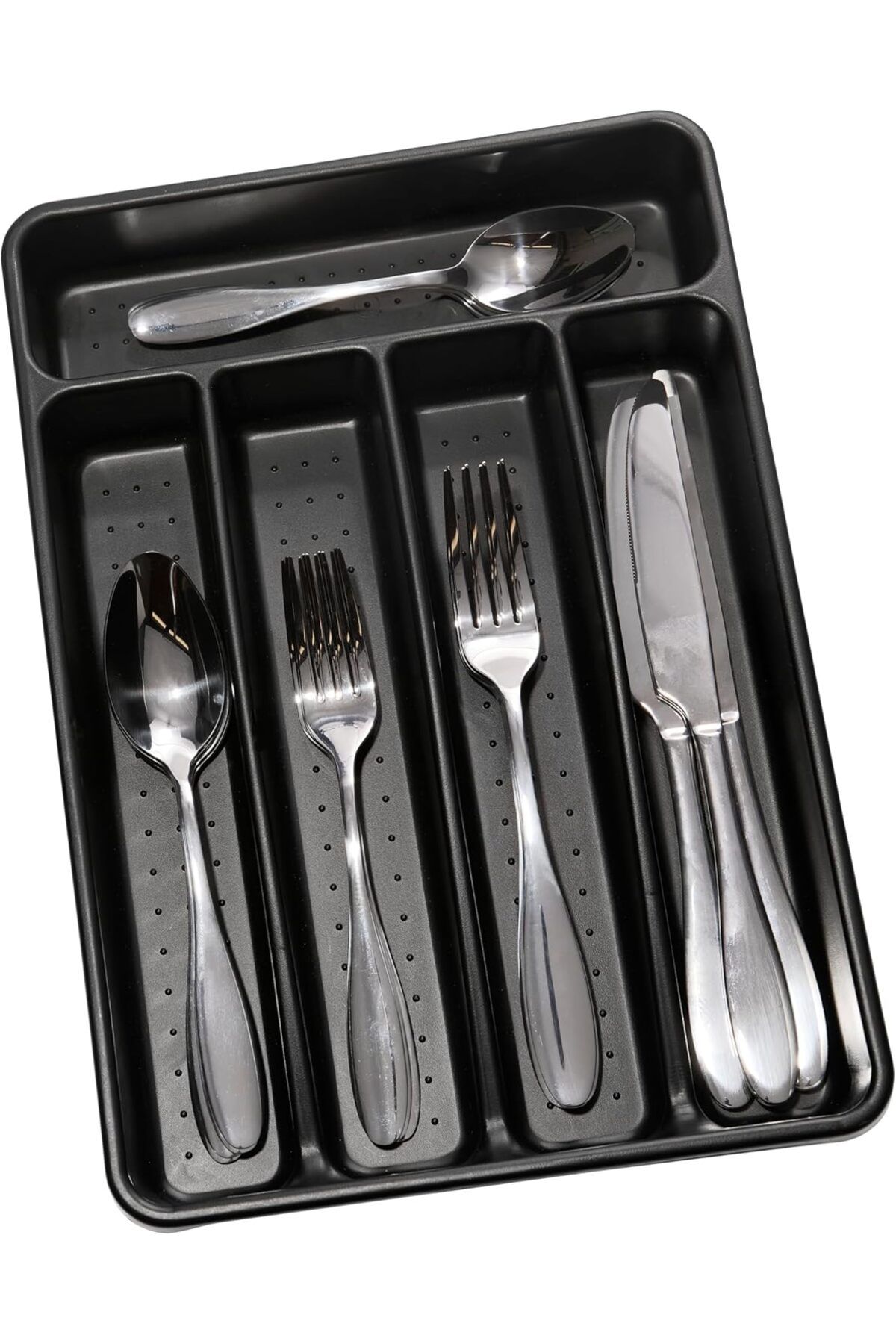 Generic-madesmart Classic Mini Silverware Tray Soft Grip, Non-Slip Kitchen Drawer, Multi-Purpose Home Organ 1