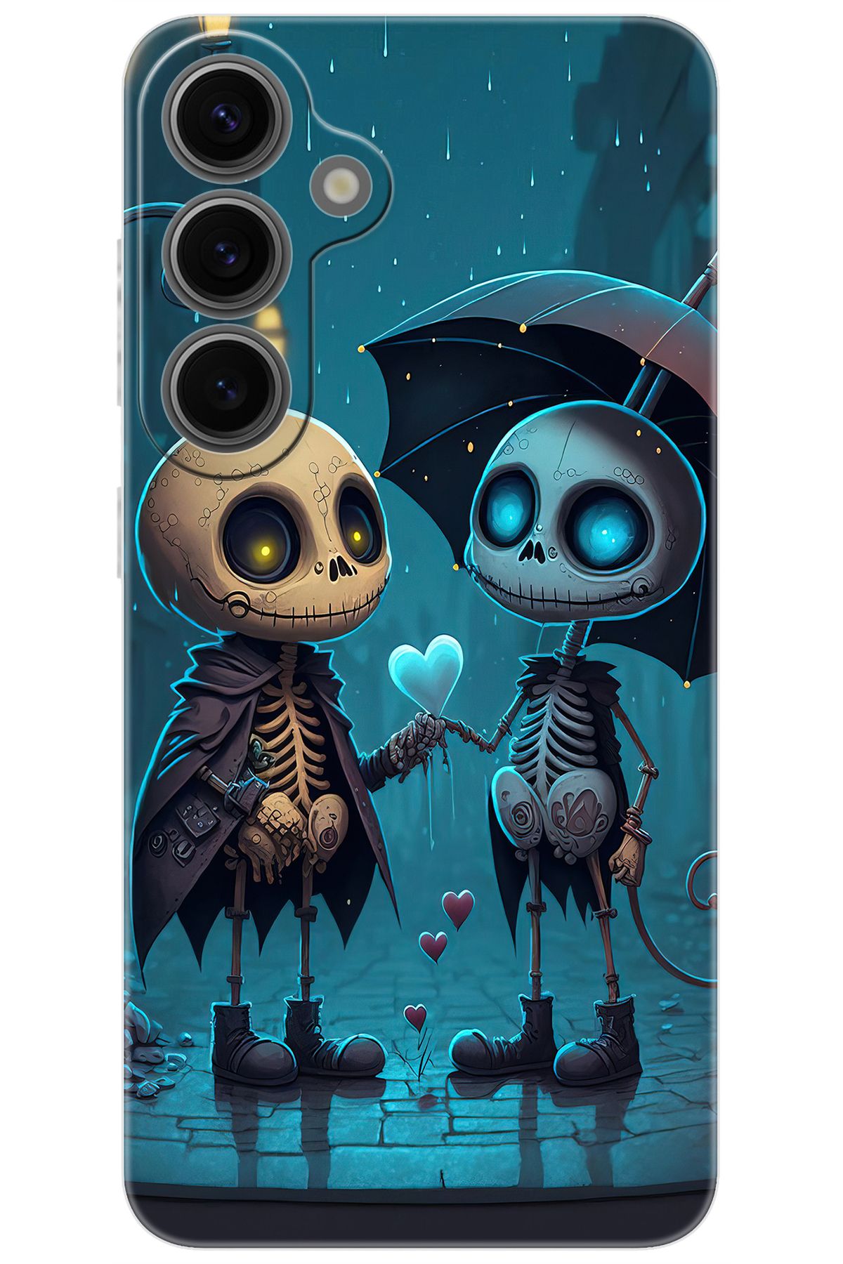 Ceppare Samsung Galaxy S24 PLUS (SM-S926B) Uyumlu Kılıf Desenli Silikon Aşık İskeletler STK:733 CP-0qgNNHT