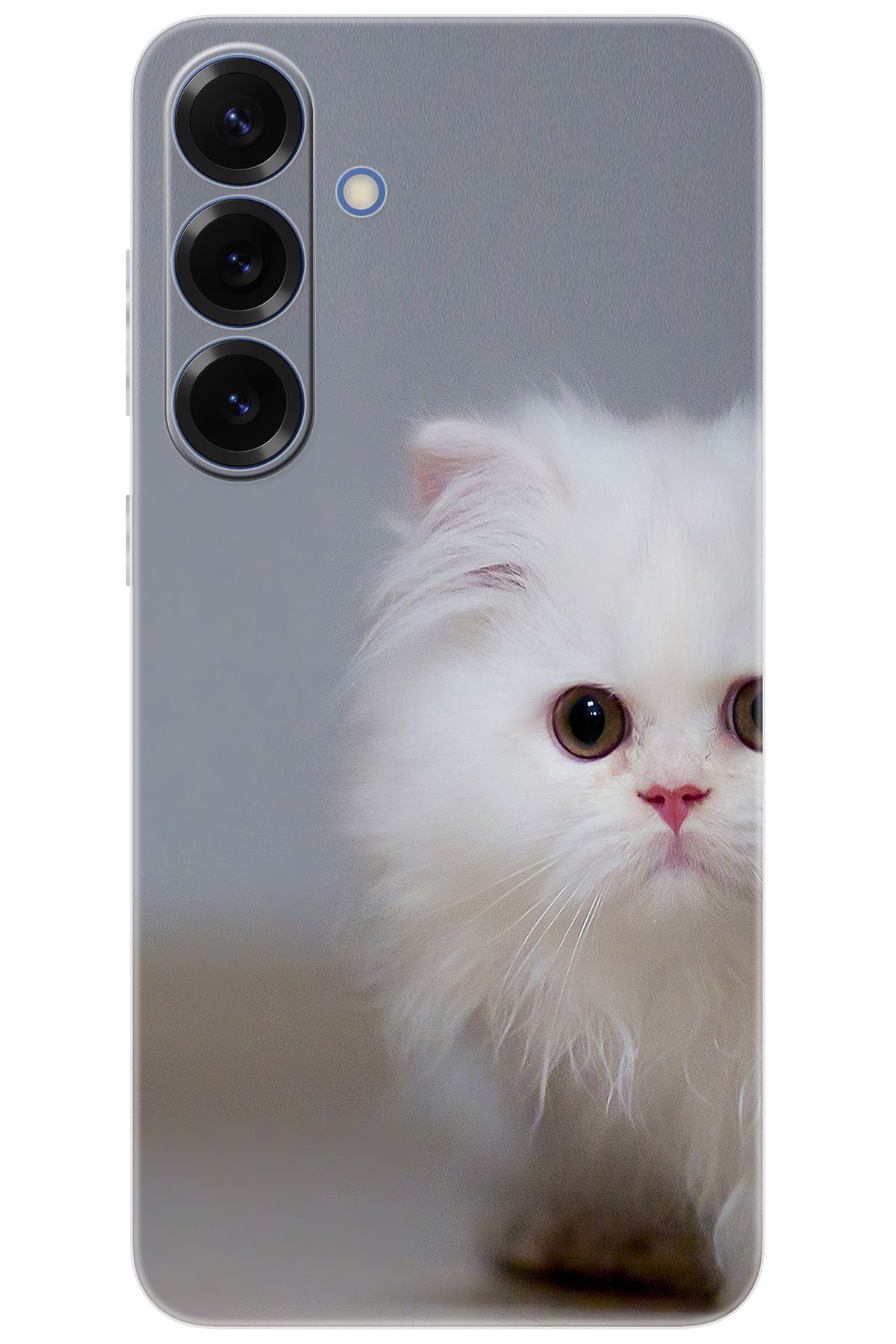 Ceppare Samsung Galaxy S25 PLUS (SM-S936B) Uyumlu Kılıf Desen Baskılı Silikon Beyaz Kedi STK:139 CP-zKJmGHq
