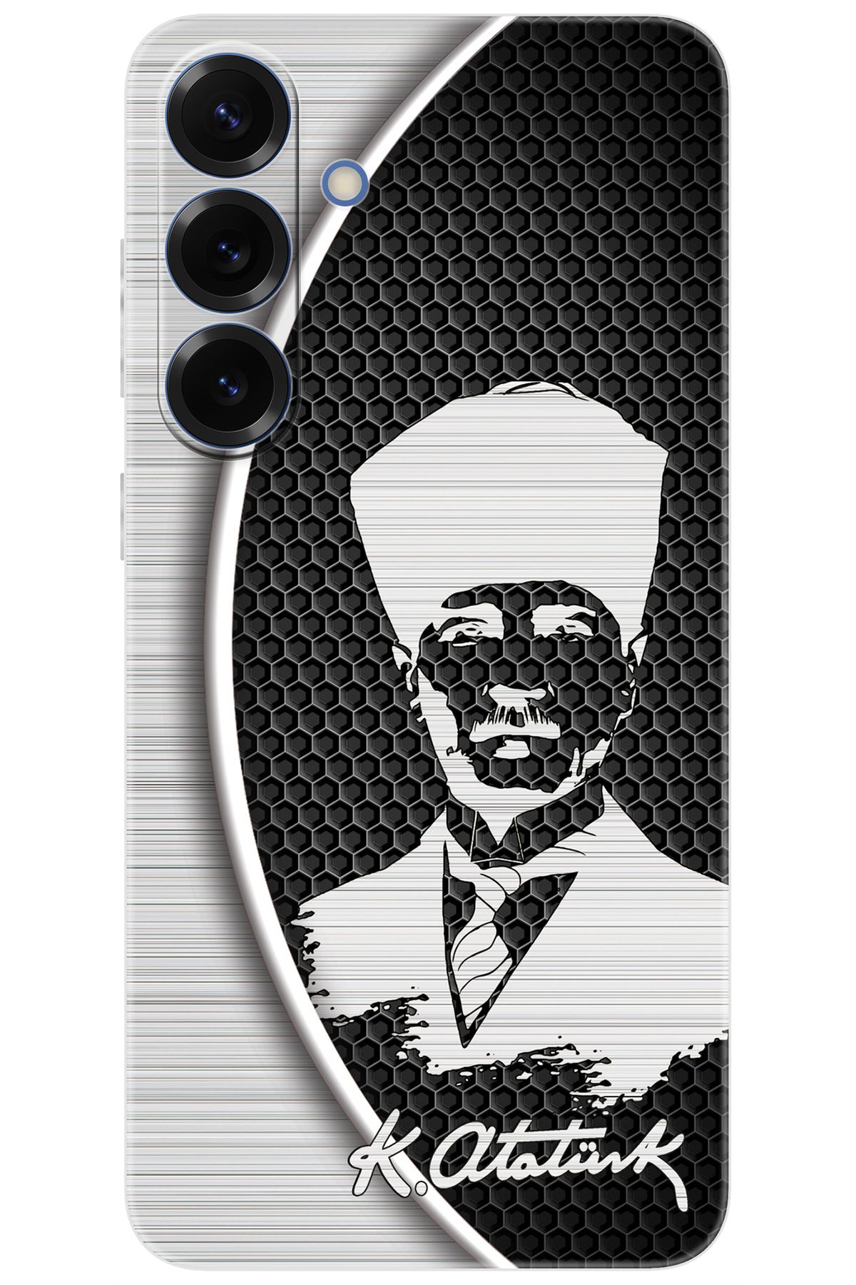 Ceppare Samsung Galaxy S25 PLUS (SM-S936B) Uyumlu Kılıf Desenli Silikon Atatürk Tasarım STK:398 CP-I9e3ewf