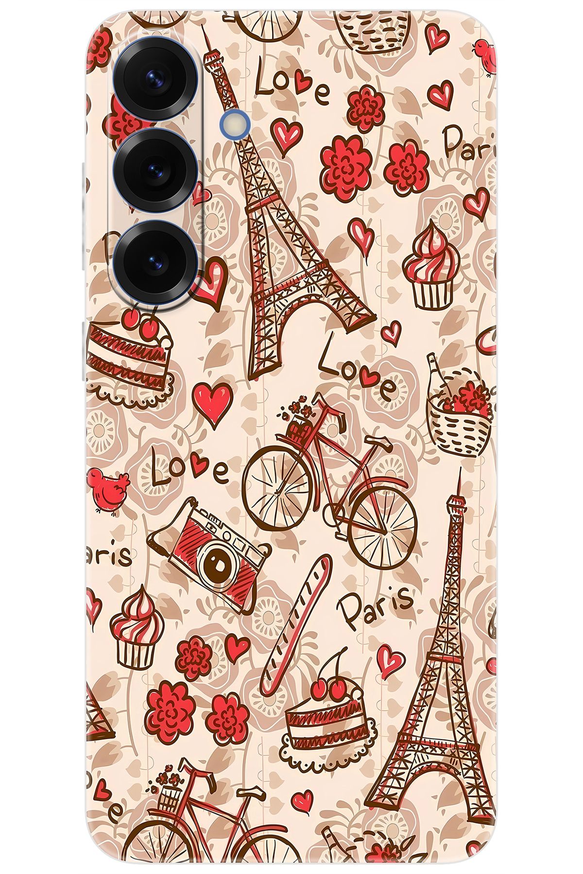Ceppare Samsung Galaxy S25 PLUS (SM-S936B) Uyumlu Kılıf Desen Baskı Silikon Eyfel Serisi STK:678 CP-aXdgi8s