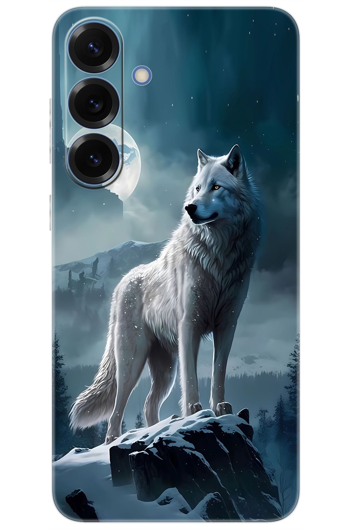 Ceppare Samsung Galaxy S25 PLUS (SM-S936B) Uyumlu Kılıf Desen Baskılı Silikon Kurt STK:683 CP-NyWIvI5
