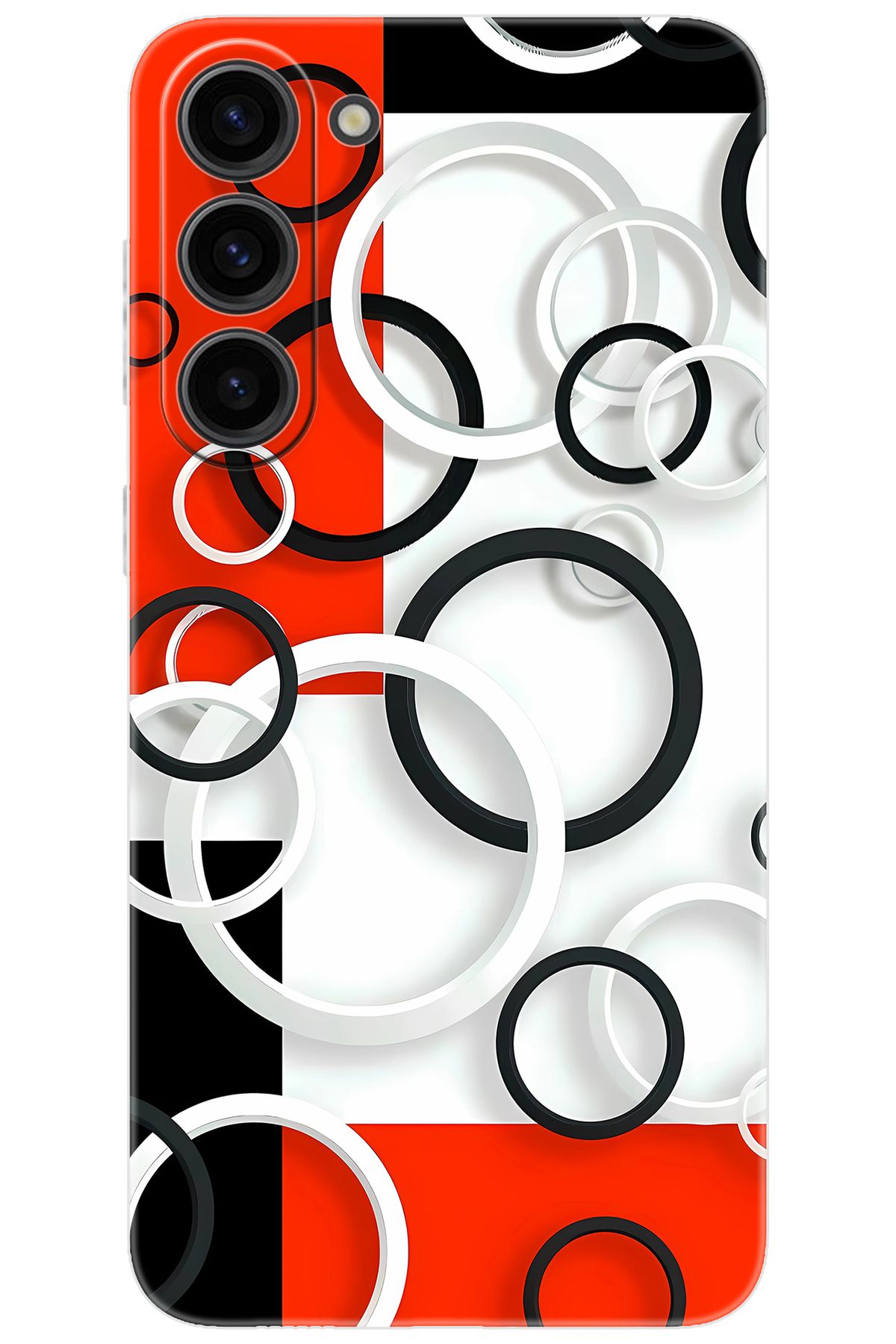 Ceppare Samsung Galaxy S23 PLUS (SM-S916B) Uyumlu Kılıf Desen Baskı Silikon Daire Tasarım STK:631 CP-TwUtAXs