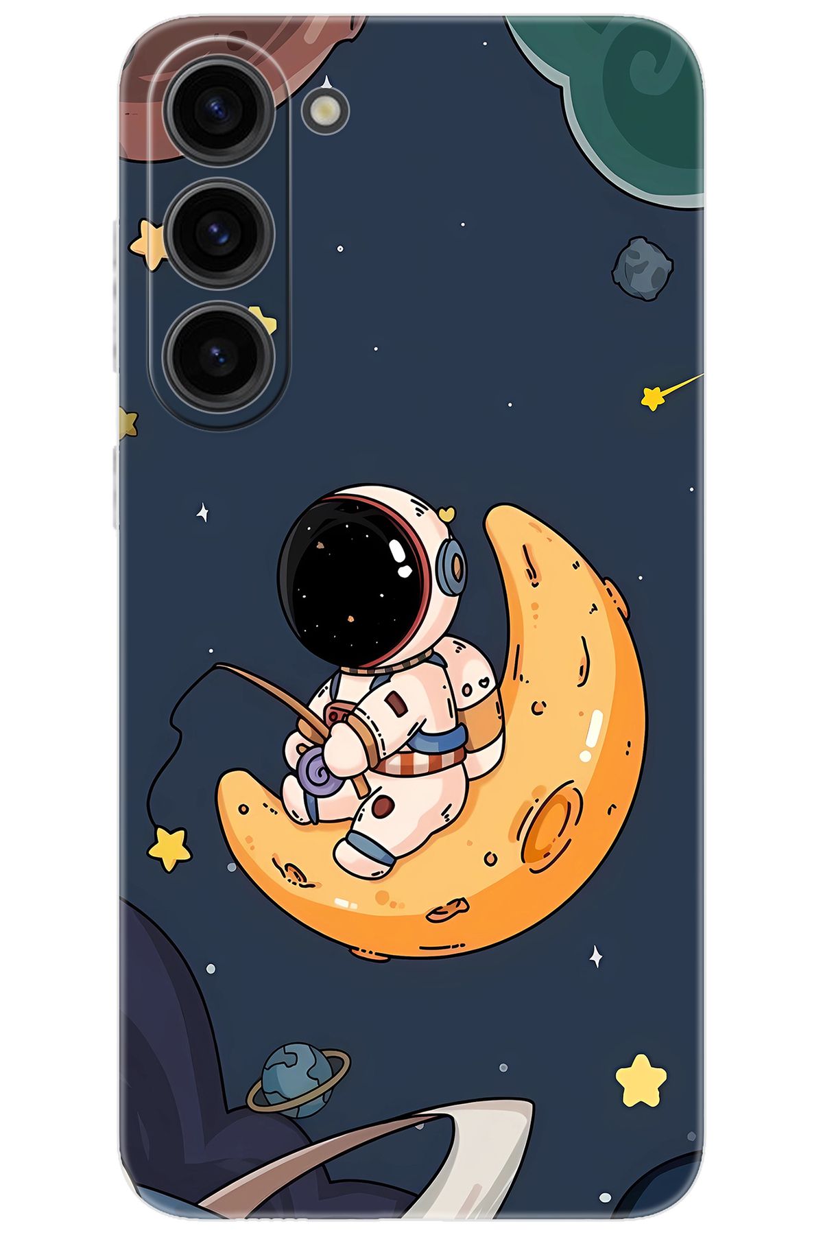 Ceppare Samsung Galaxy S23 PLUS (SM-S916B) Uyumlu Kılıf Desen Baskılı Silikon Astronot STK:698 CP-TTRYBE1