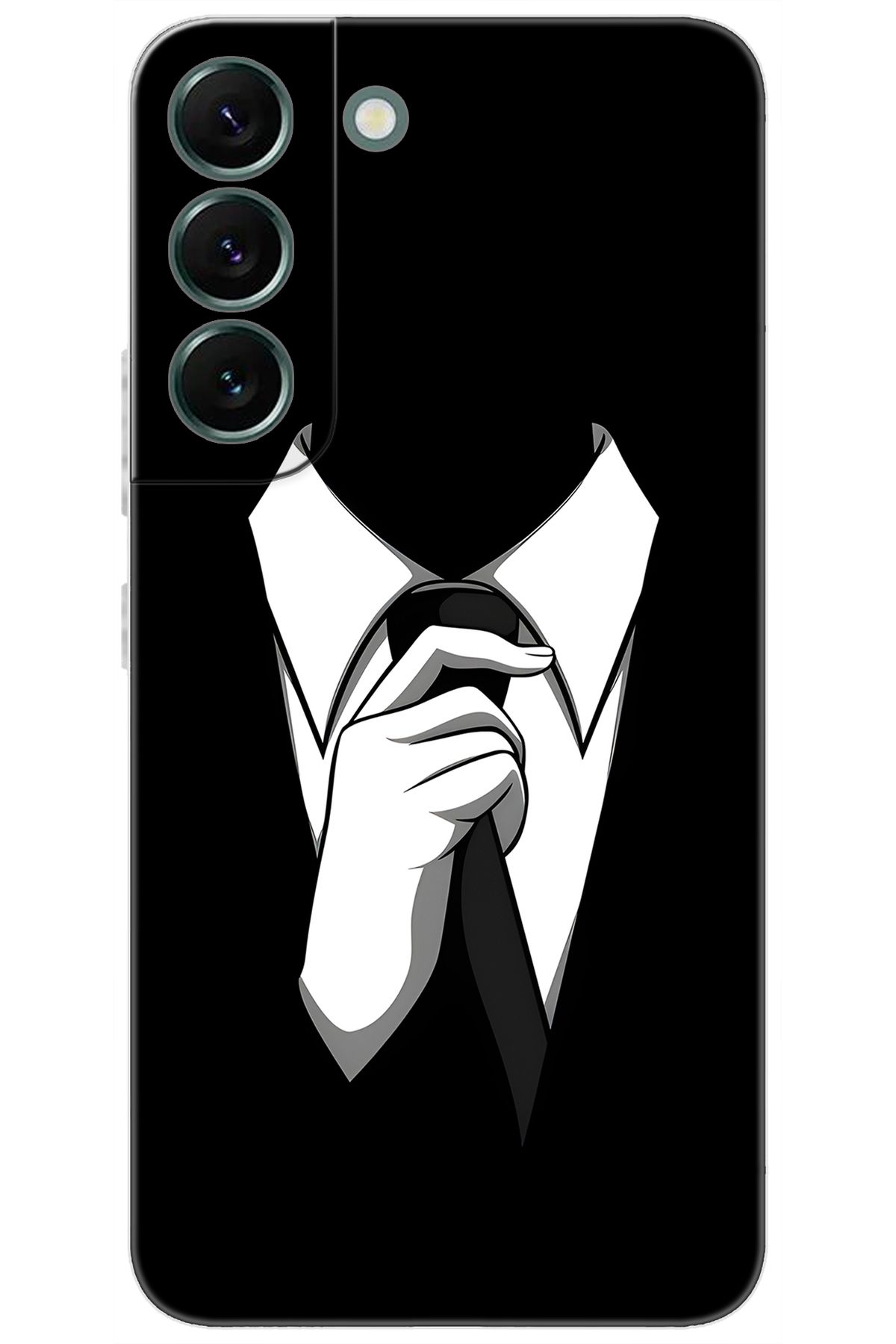 Ceppare Samsung Galaxy S22 PLUS (SM-S906E) Uyumlu Kılıf Desen Baskı Silikon Gizemli Adam STK:611 CP-30SonJL