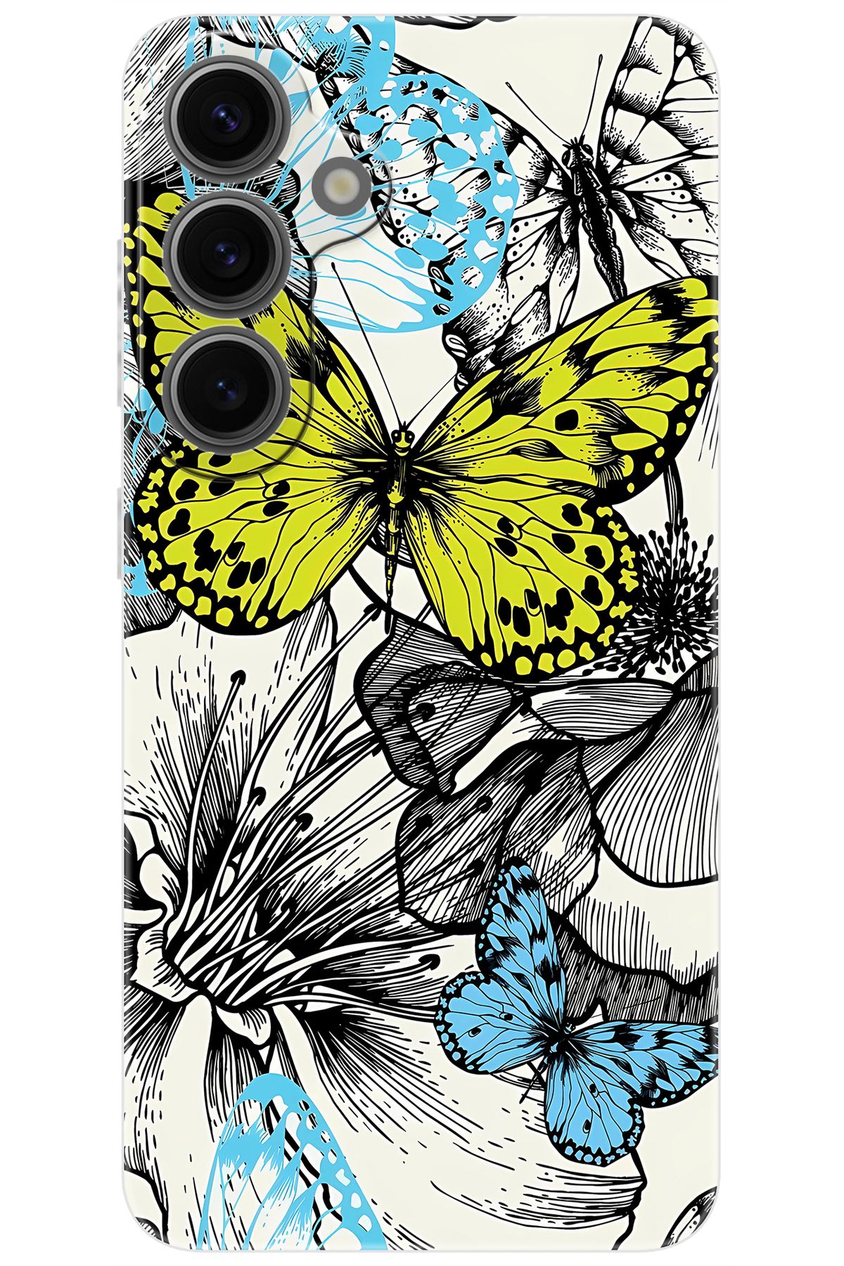 Ceppare Samsung Galaxy S24 PLUS (SM-S926B) Uyumlu Kılıf Desen Baskılı Silikon Kelebek STK:647 CP-evGpXq2