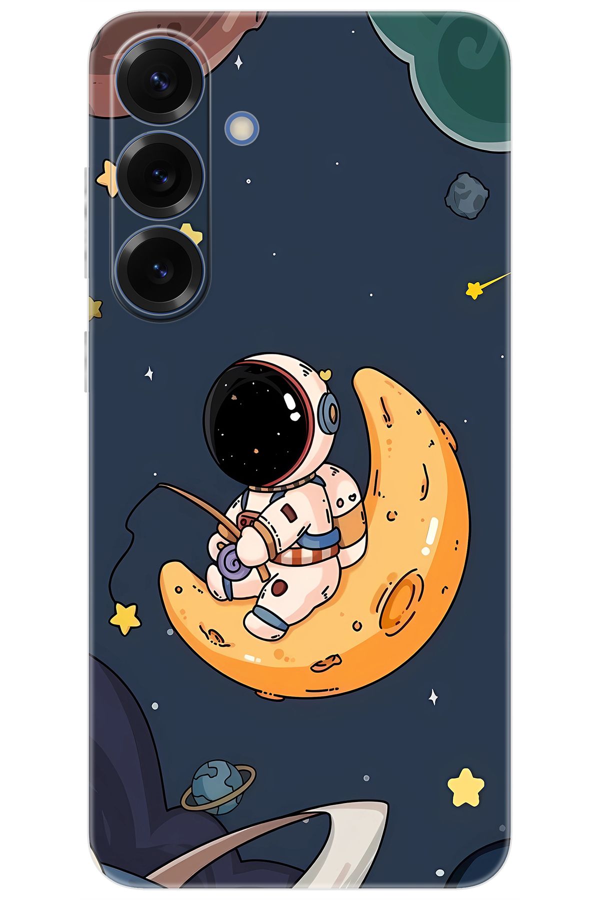 Ceppare Samsung Galaxy S25 PLUS (SM-S936B) Uyumlu Kılıf Desen Baskılı Silikon Astronot STK:698 CP-NjhwiWC