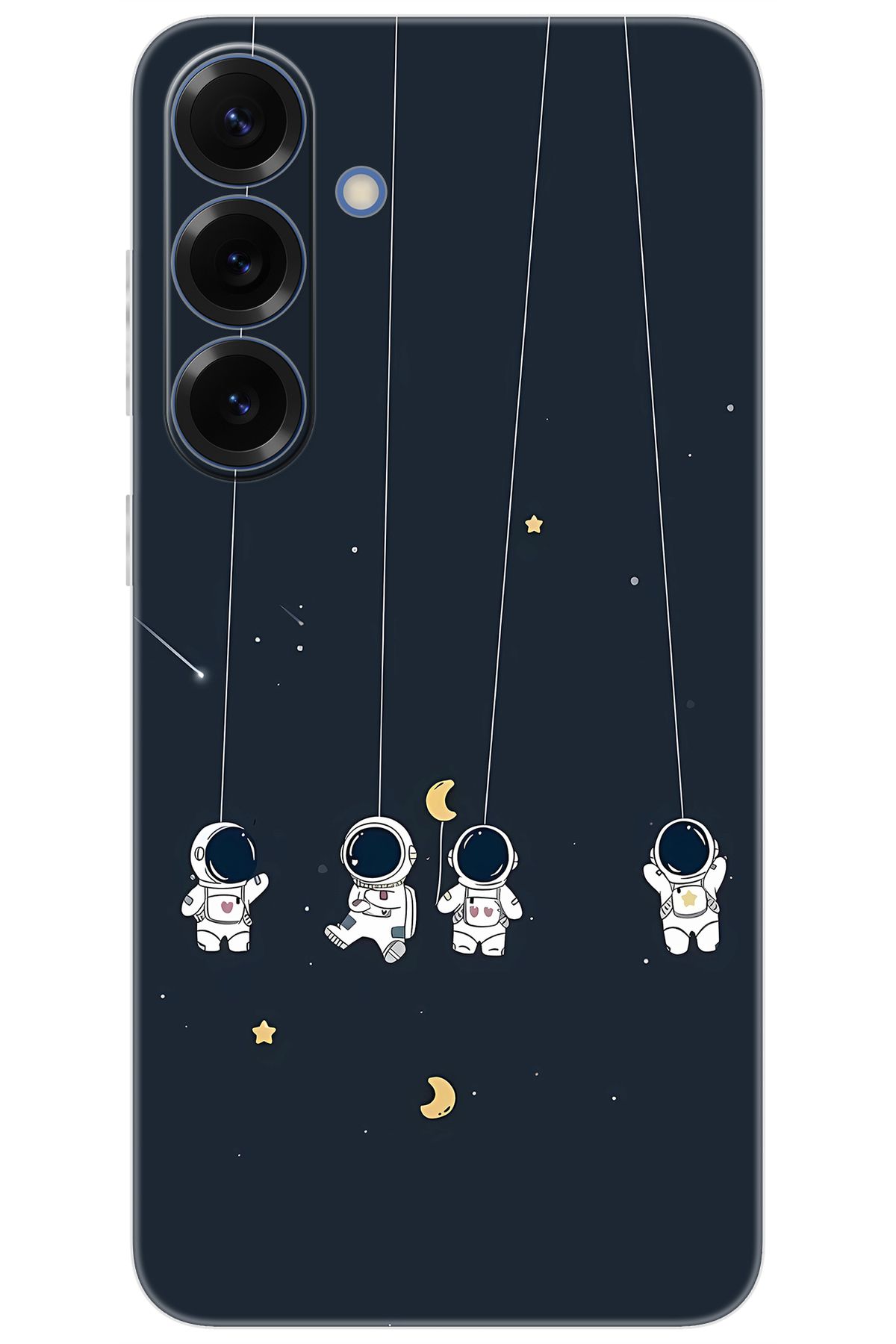 Ceppare Samsung Galaxy S25 PLUS (SM-S936B) Uyumlu Kılıf Desen Baskılı Silikon Astronot STK:663 CP-jmhdJyb
