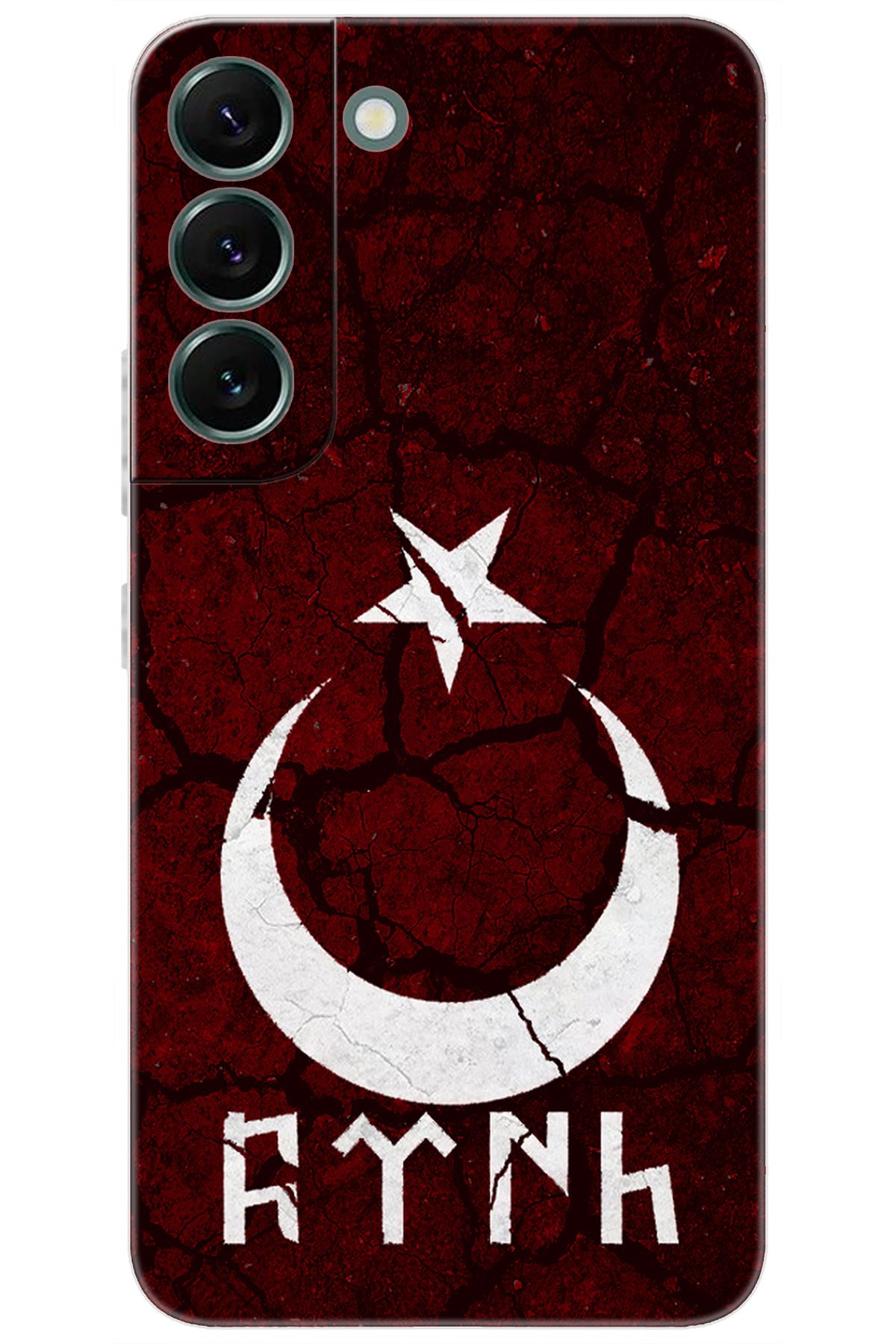 Ceppare Samsung Galaxy S22 PLUS (SM-S906E) Uyumlu Kılıf Desenli Silikon Göktürkçe Türk STK:386 CP-AAnIcVx