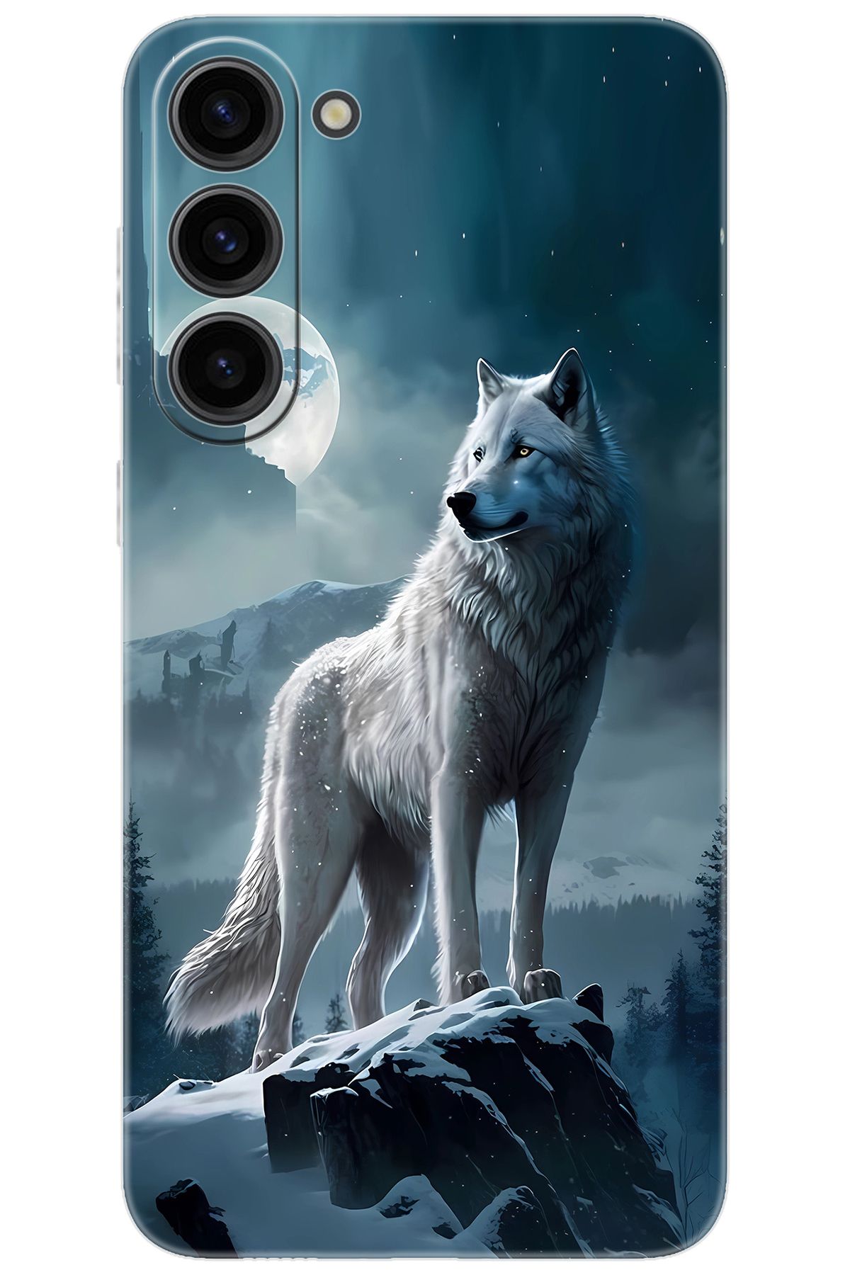 Ceppare Samsung Galaxy S23 PLUS (SM-S916B) Uyumlu Kılıf Desen Baskılı Silikon Kurt STK:683 CP-TkHs8nU