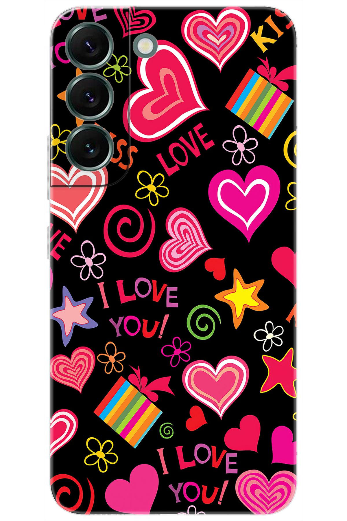 Ceppare Samsung Galaxy S22 PLUS (SM-S906E) Uyumlu Kılıf Desen Baskılı Silikon Kıss Love STK:265 CP-lZ6C91k