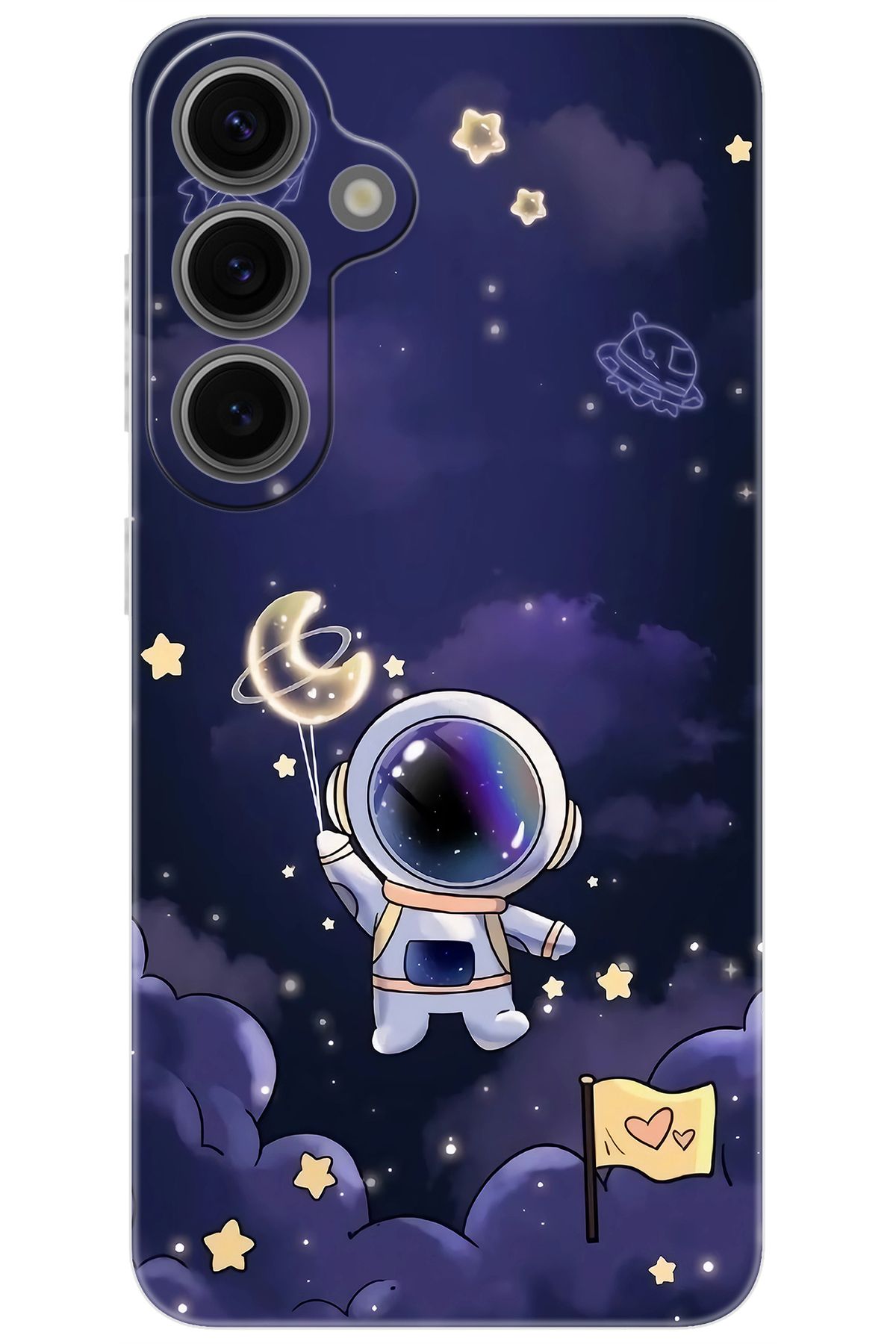 Ceppare Samsung Galaxy S24 PLUS (SM-S926B) Uyumlu Kılıf Desen Baskılı Silikon Astronot STK:738 CP-Sw1QoTe