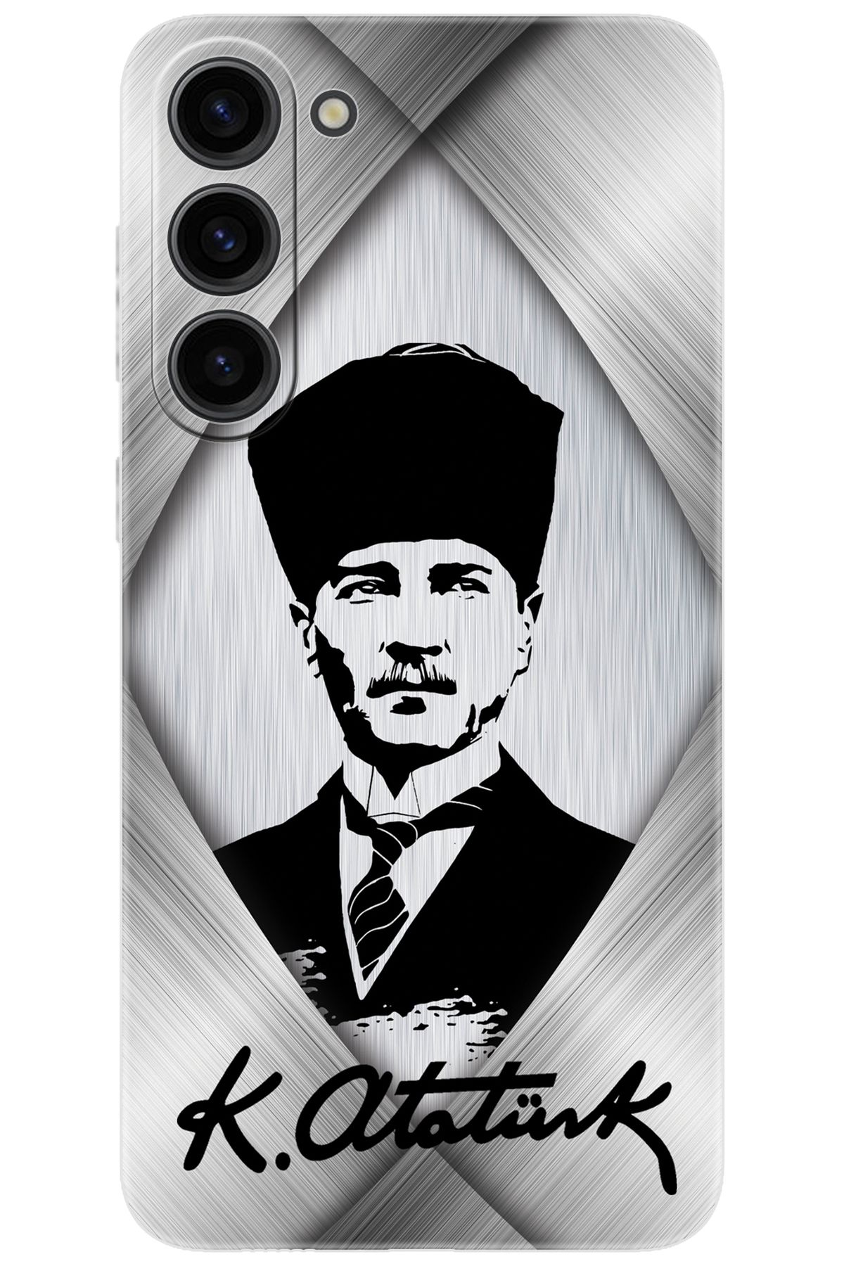 Ceppare Samsung Galaxy S23 PLUS (SM-S916B) Uyumlu Kılıf Desenli Silikon Atatürk Tasarım STK:402 CP-UtAnaDU