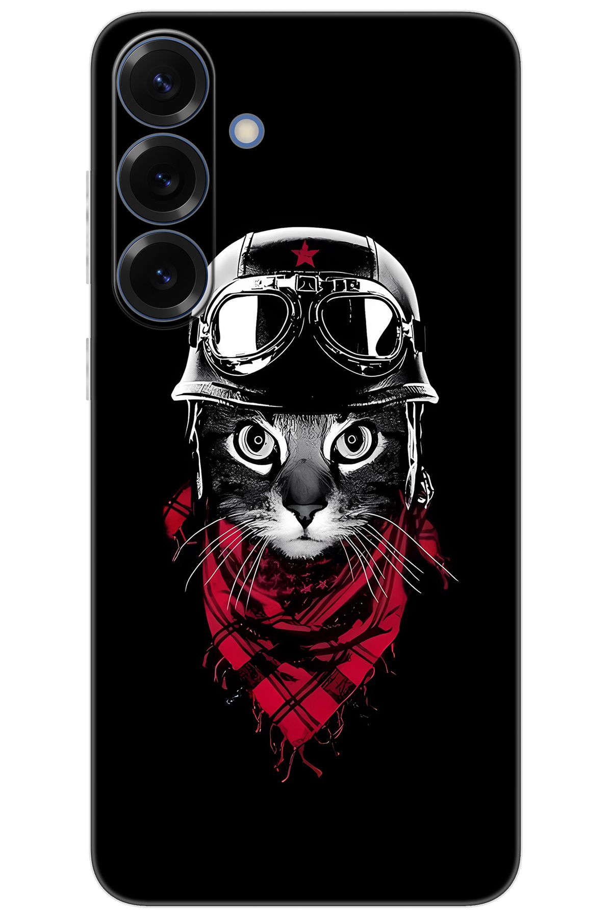 Ceppare Samsung Galaxy S25 PLUS (SM-S936B) Uyumlu Kılıf Desen Baskılı Silikon Pilot Kedi STK:656 CP-1fqQBw7