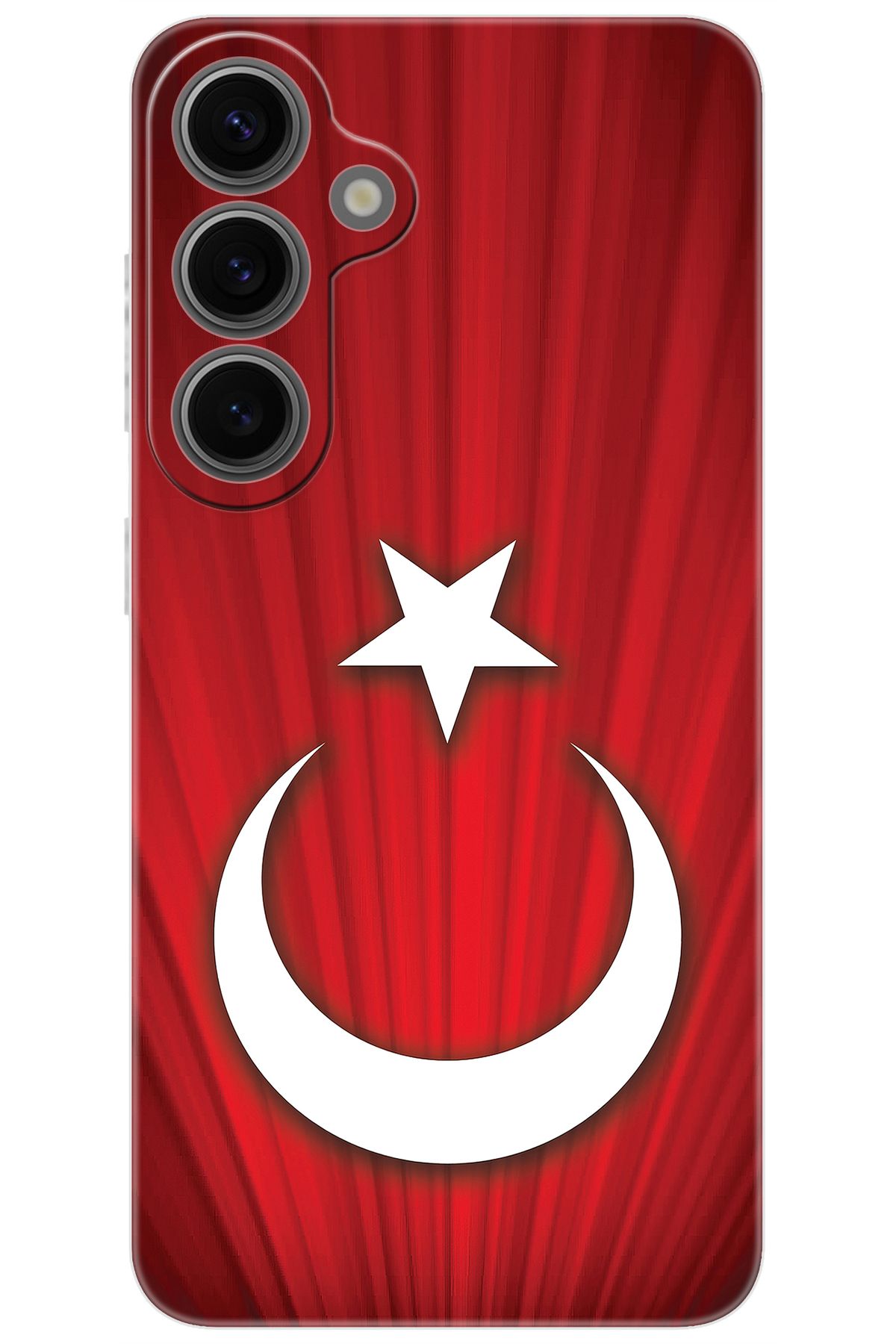 Ceppare Samsung Galaxy S24 PLUS (SM-S926B) Uyumlu Kılıf Silikon Türk Bayrağı Tasarım STK:382 CP-9NWOES5