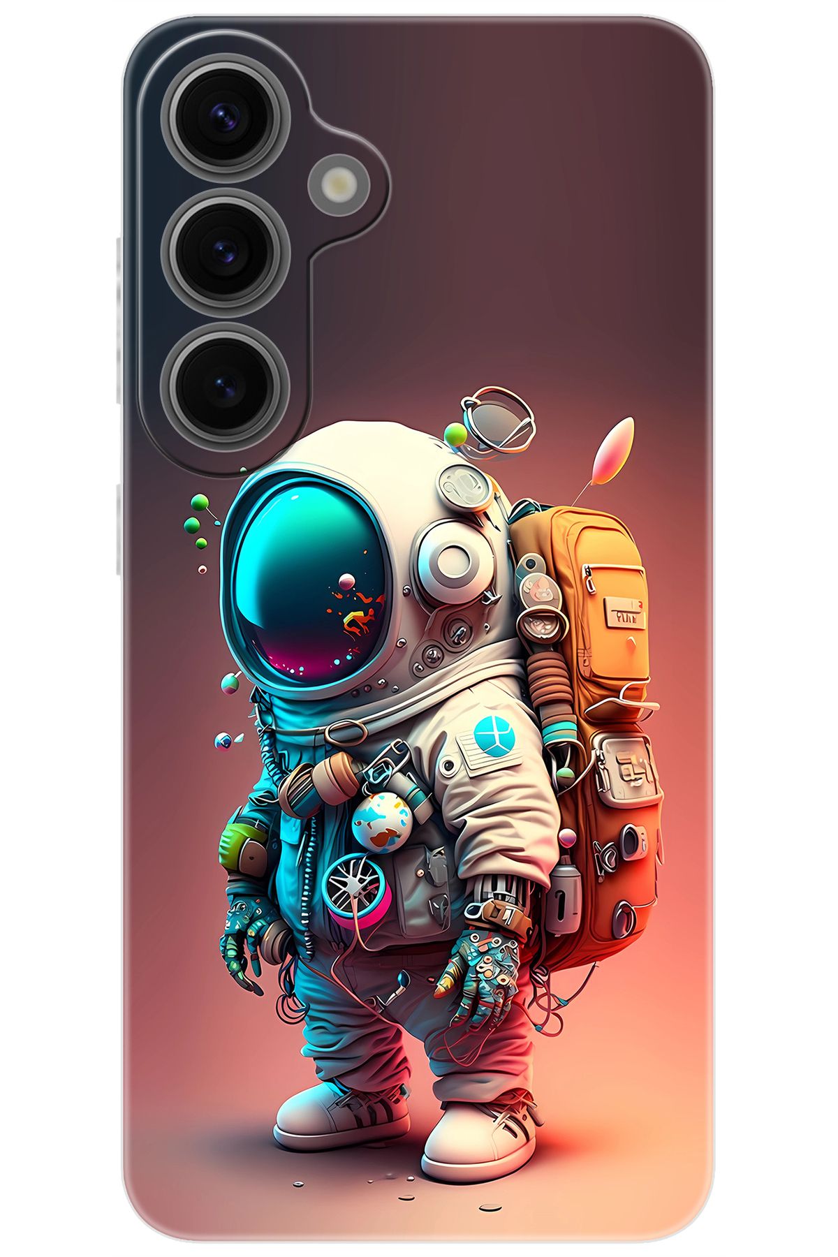 Ceppare Samsung Galaxy S24 PLUS (SM-S926B) Uyumlu Kılıf Desen Baskılı Silikon Astronot STK:682 CP-baHIgap