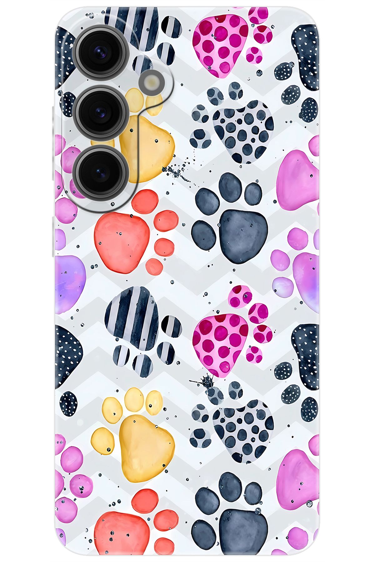 Ceppare Samsung Galaxy S24 PLUS (SM-S926B) Uyumlu Kılıf Desenli Silikon Renkli Patiler STK:670 CP-7J5rVUC