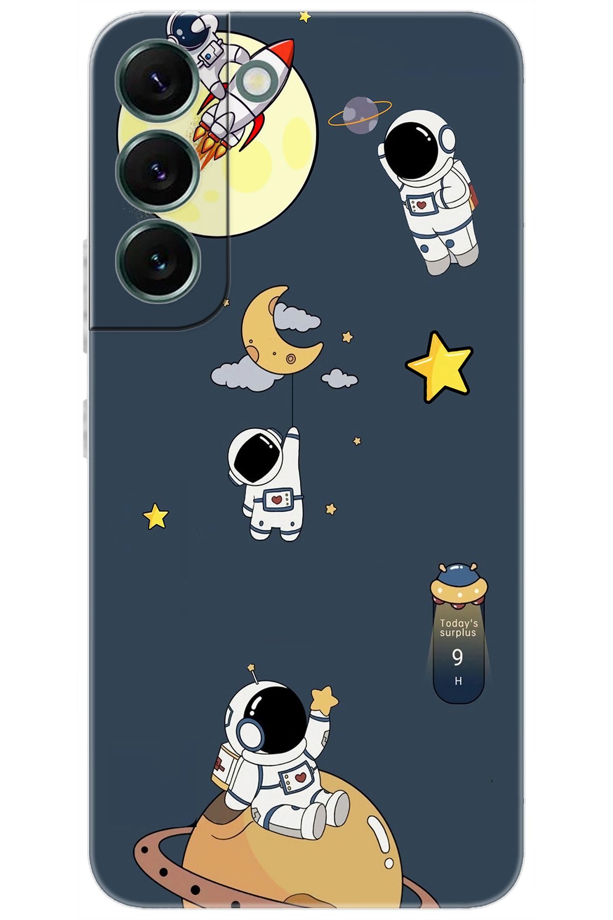 Ceppare Samsung Galaxy S22 PLUS (SM-S906E) Uyumlu Kılıf Desenli Silikon Astronot Serisi STK:725 CP-plHyVBh