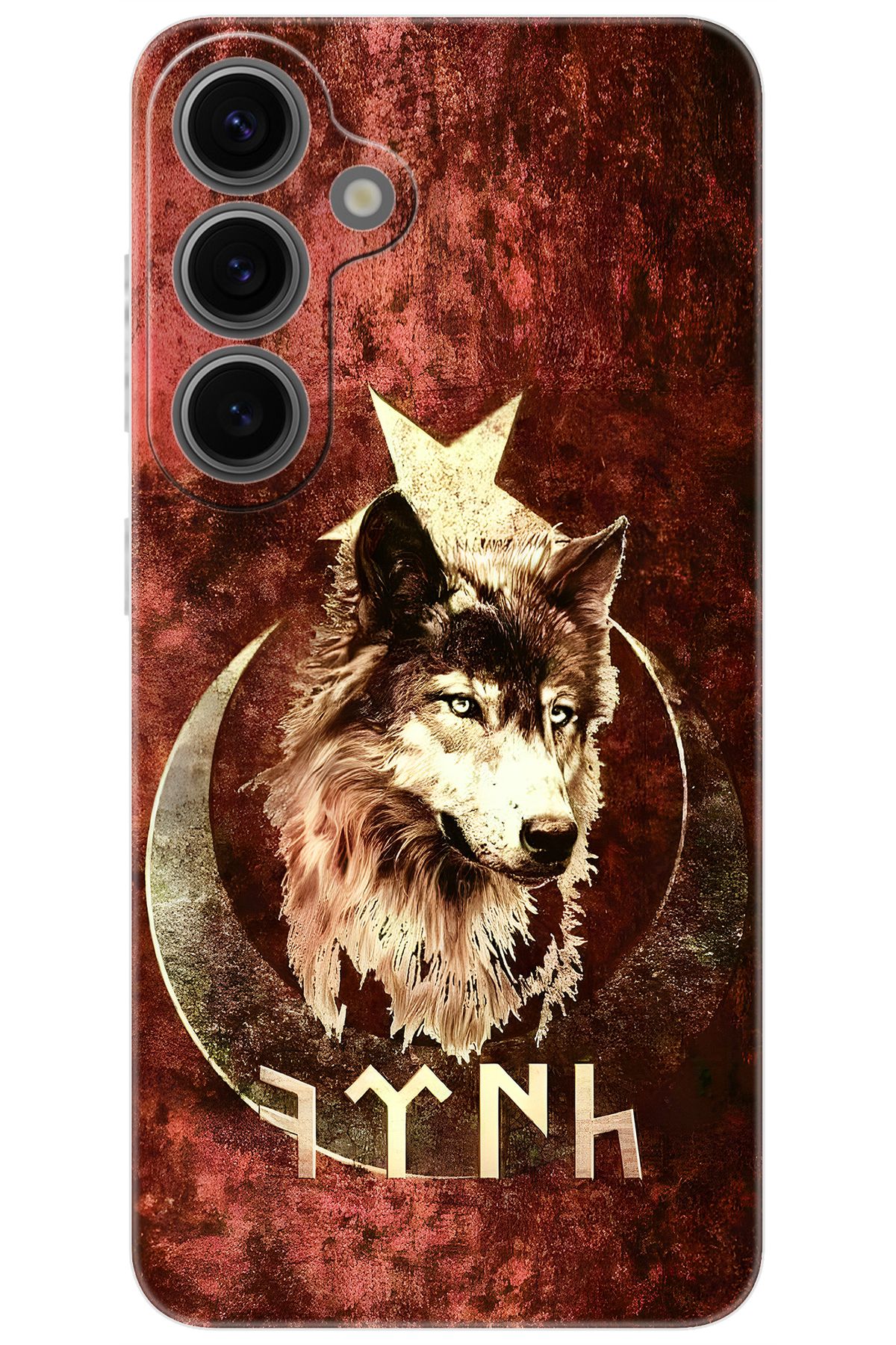 Ceppare Samsung Galaxy S24 PLUS (SM-S926B) Uyumlu Kılıf Desenli Silikon Kurt ve Göktürkçe STK:385 CP-N9ClH6a