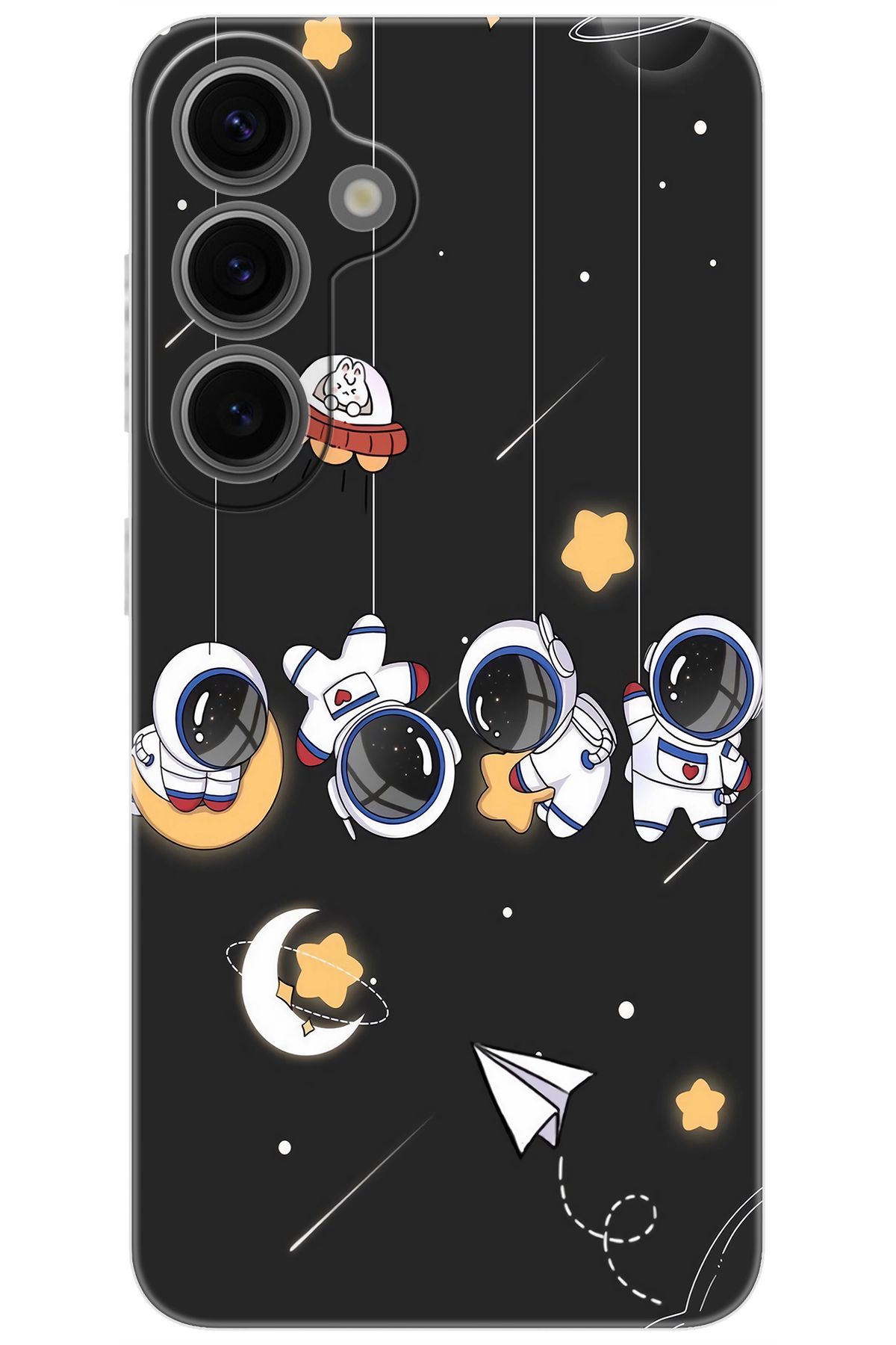 Ceppare Samsung Galaxy S24 PLUS (SM-S926B) Uyumlu Kılıf Silikon Sallanan Astronotlar STK:740 CP-ZiQbBNG