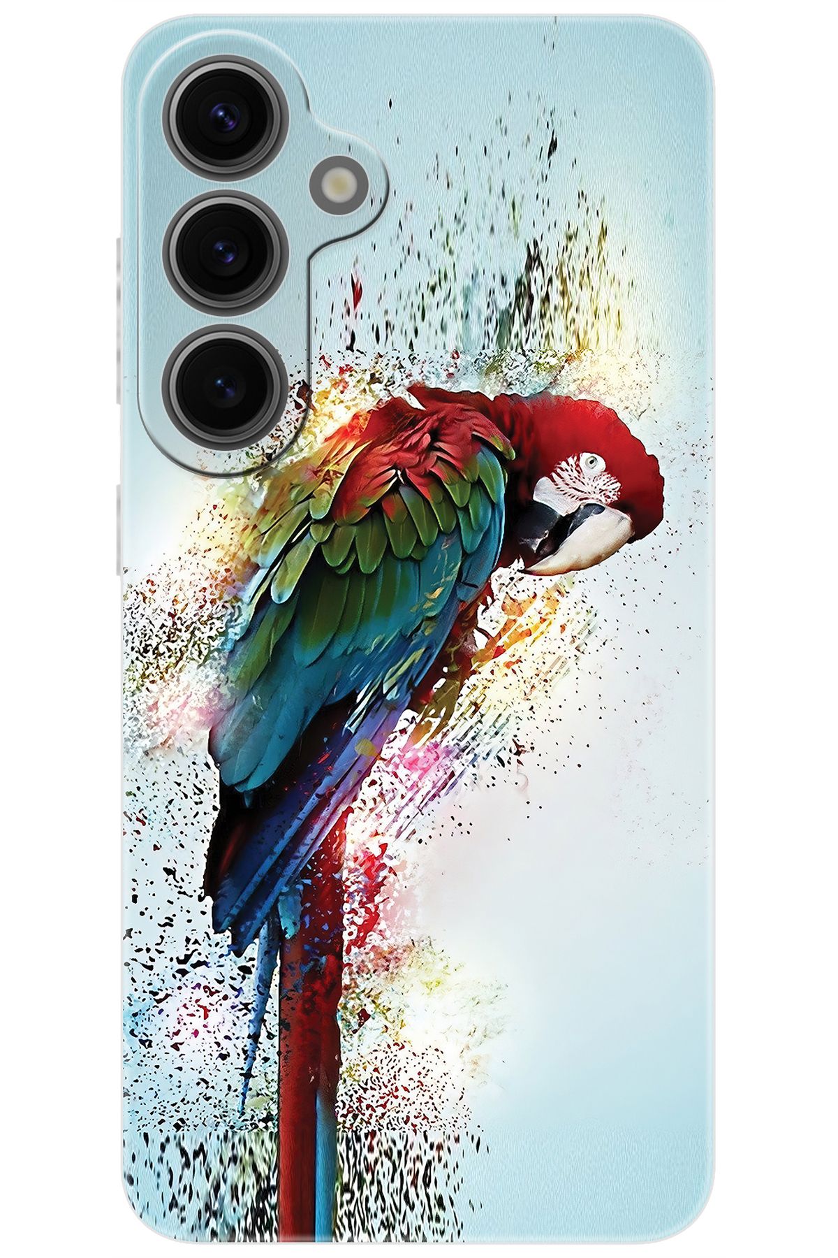 Ceppare Samsung Galaxy S24 PLUS (SM-S926B) Uyumlu Kılıf Desen Baskılı Silikon Papağan STK:562 CP-H4mw4nN