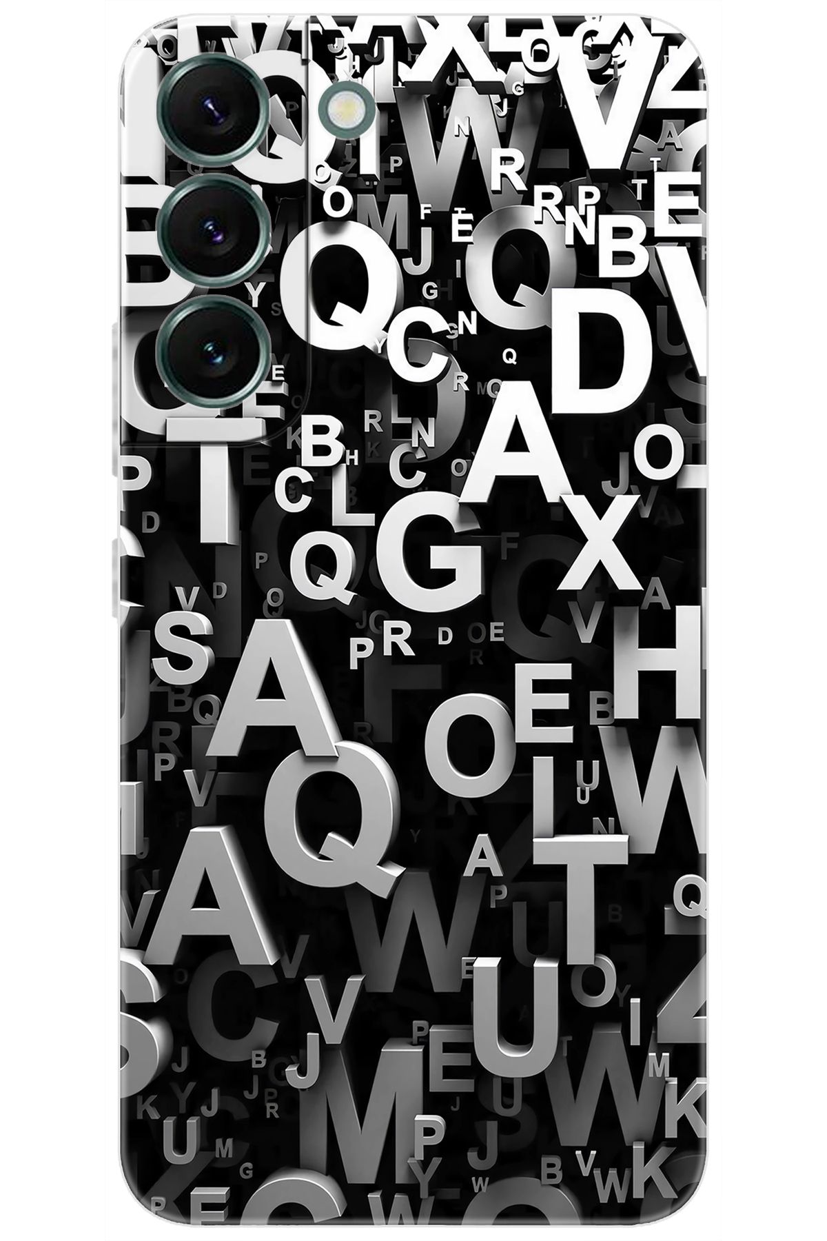 Ceppare Samsung Galaxy S22 PLUS (SM-S906E) Uyumlu Kılıf Desen Baskılı Silikon Harfler STK:739 CP-fLKg94c